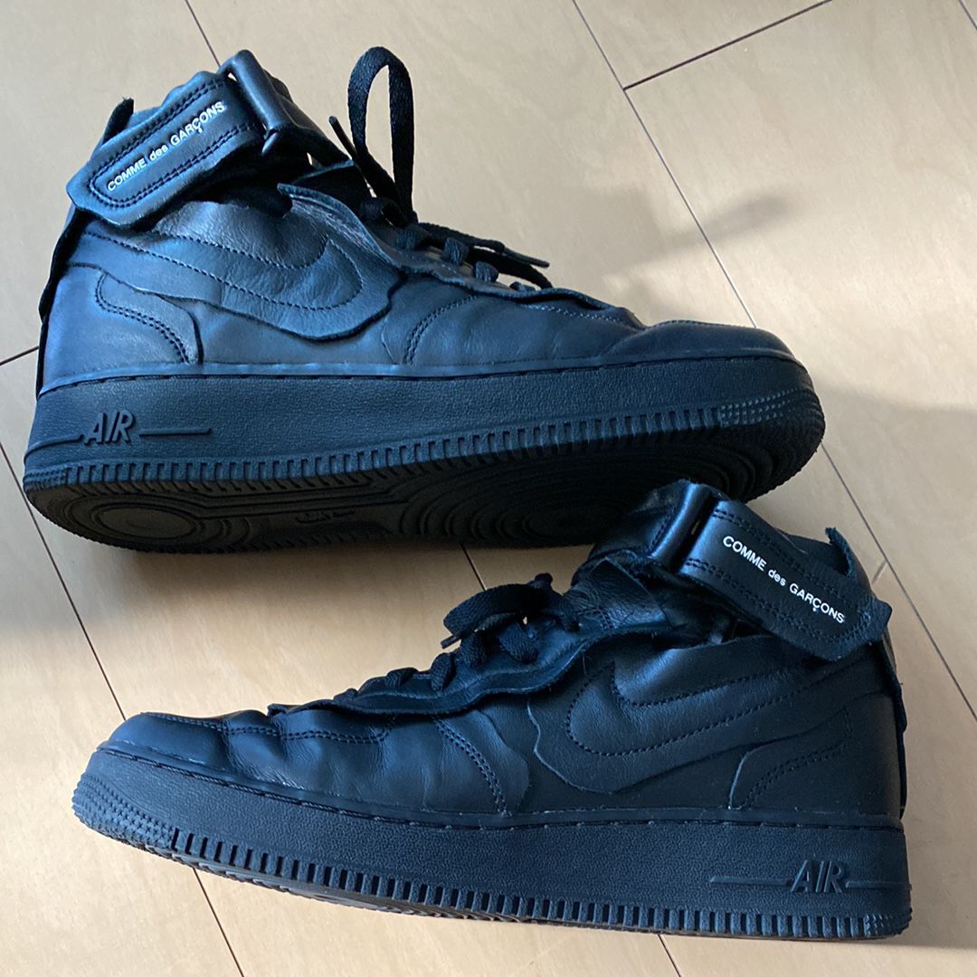 COMME des GARCONS × NIKE AIR FORCE 1 MID "BLACK"