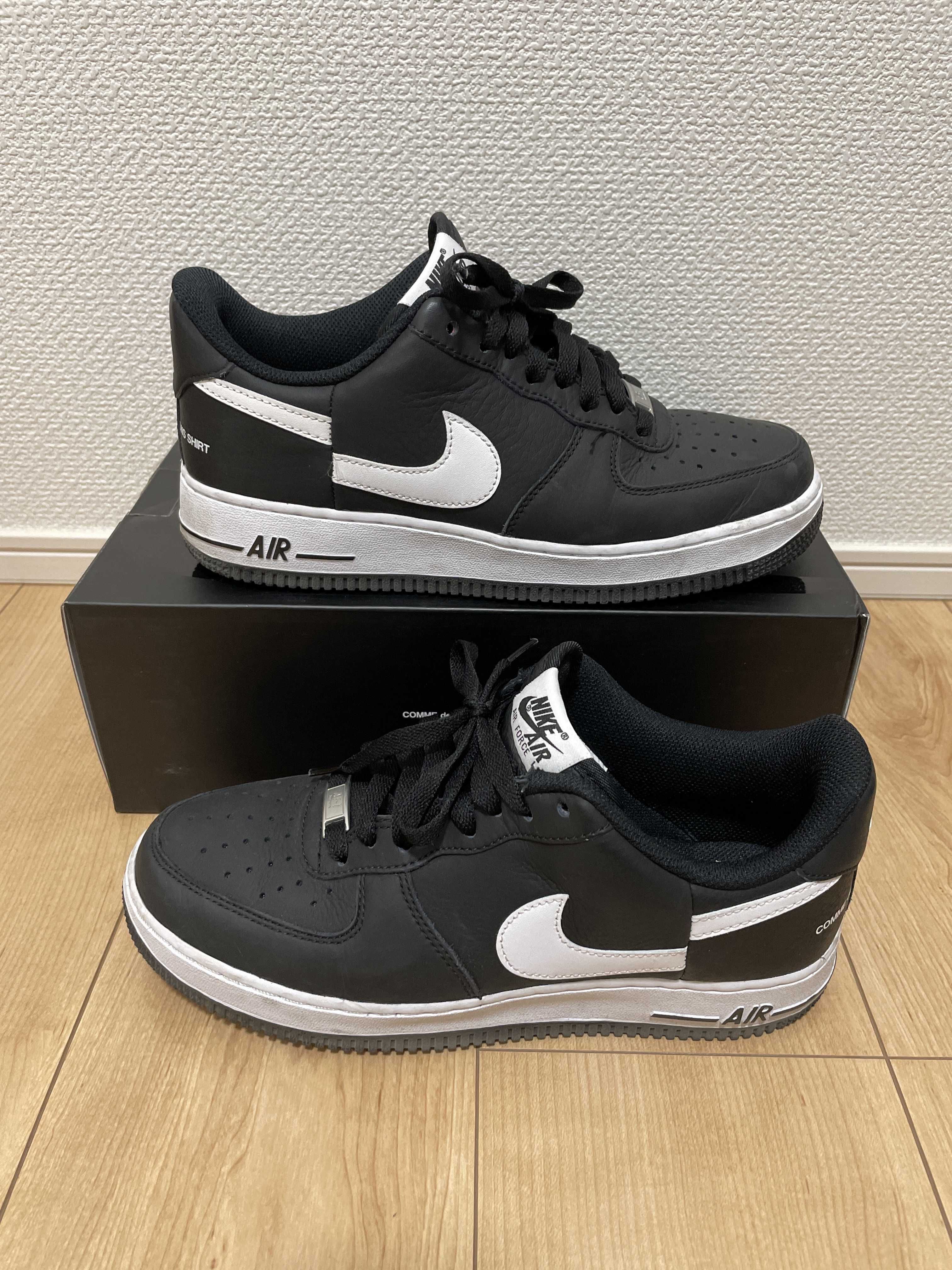 Supreme × COMME des GARCONS SHIRT × Nike Air Force 1 Low "Black/White" (2018)