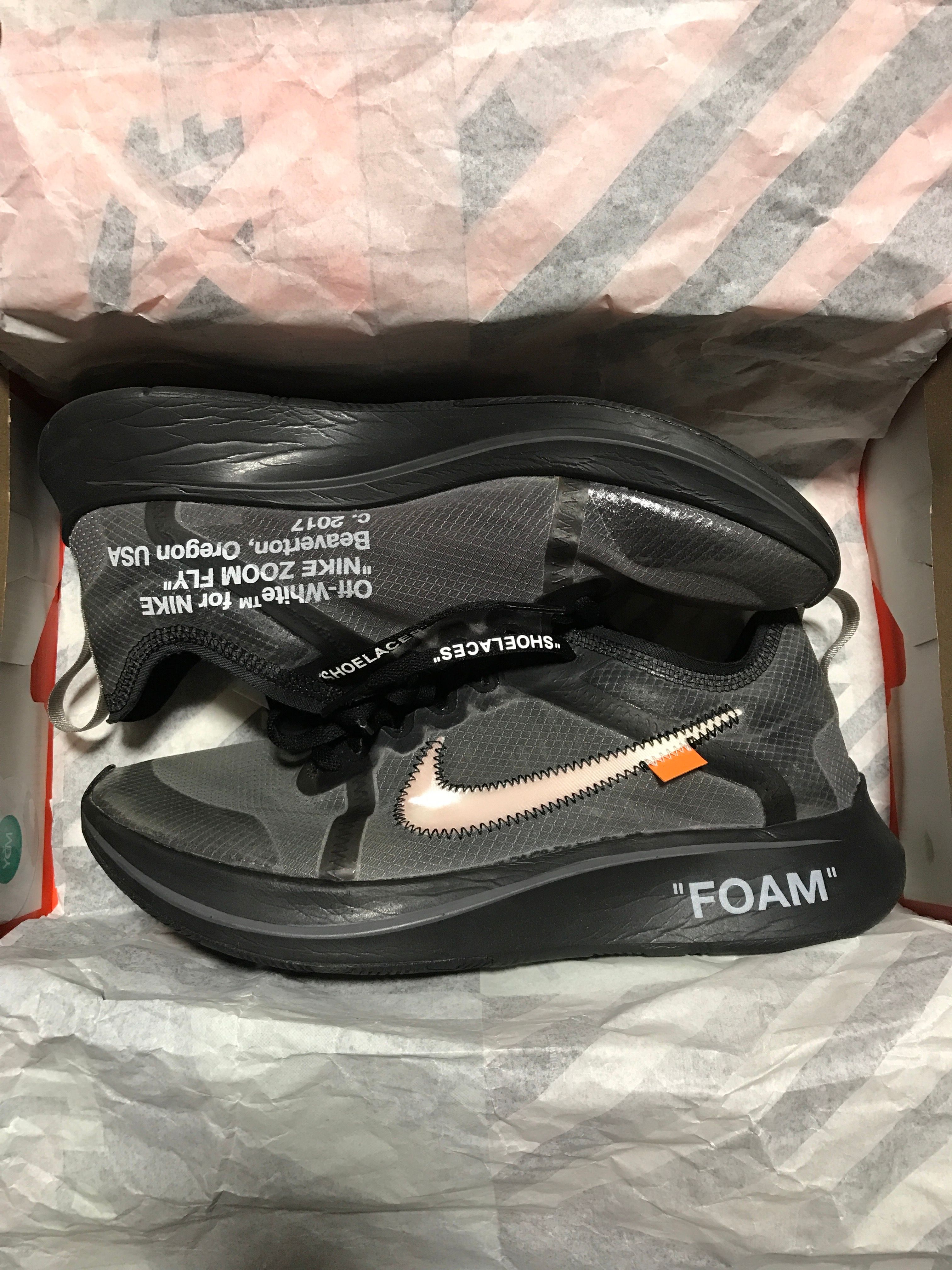 Off-White × Nike Zoom Fly "Black"