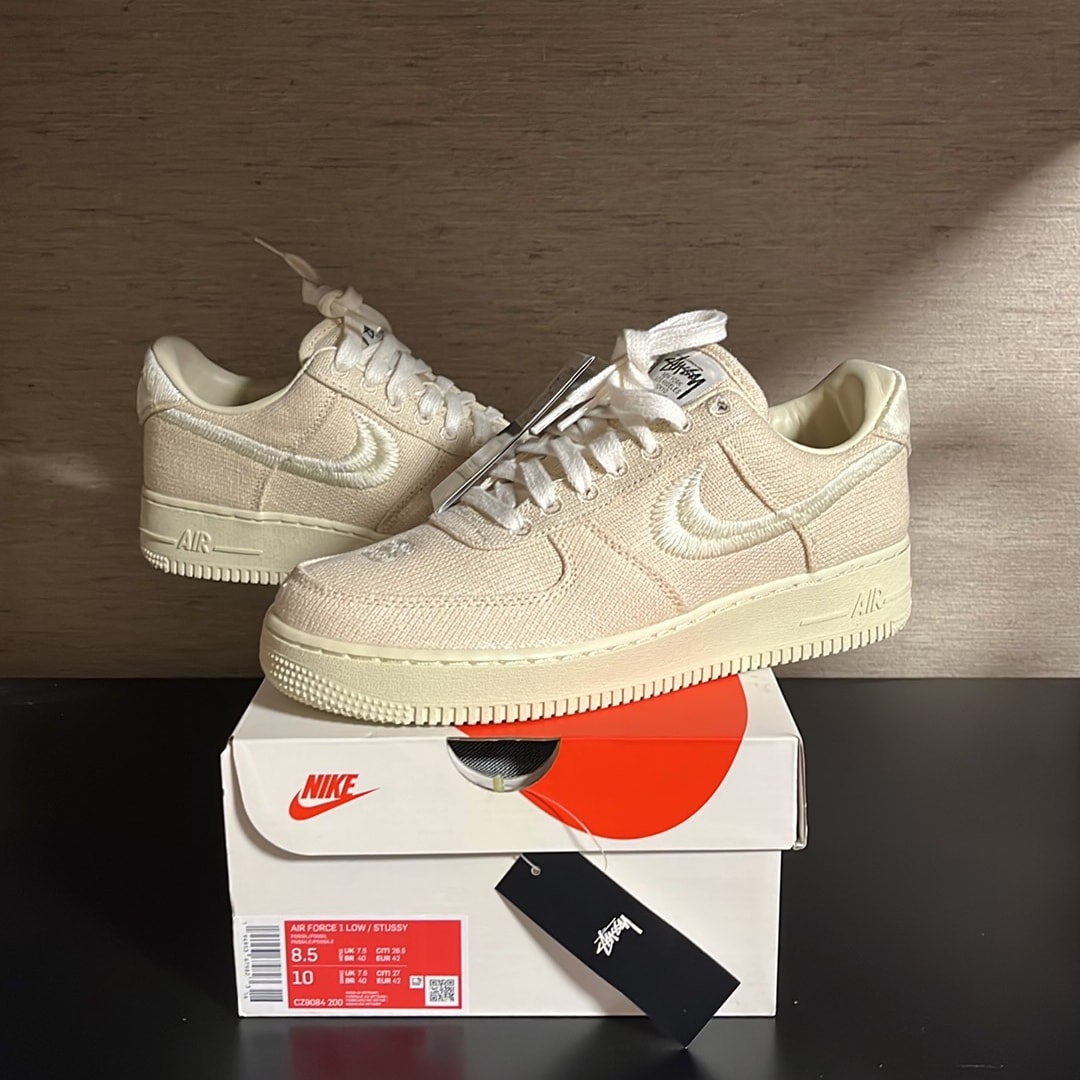 Stussy × Nike Air Force 1 Low "Fossil Stone"
