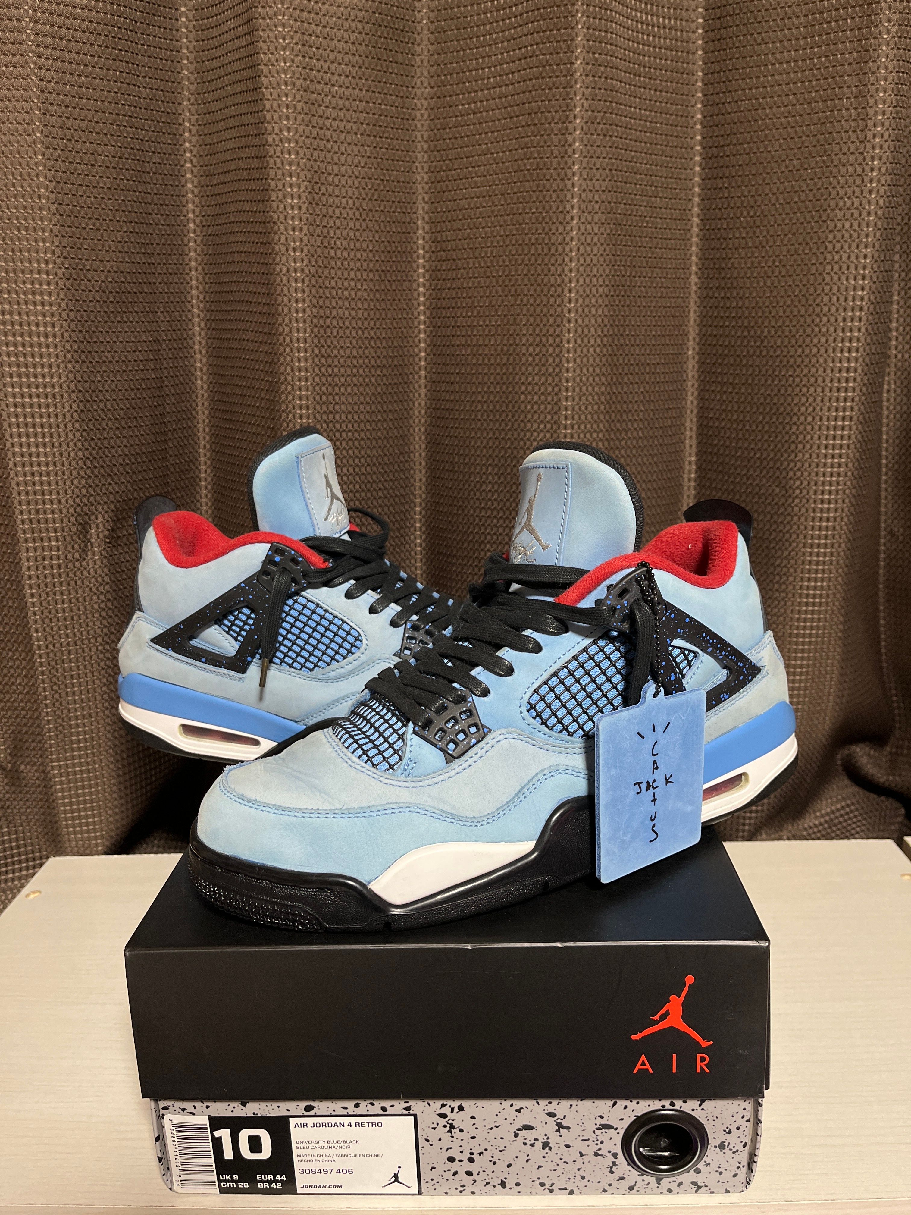 Travis Scott × Nike Air Jordan 4 Retro Cactus Jack "University Blue"