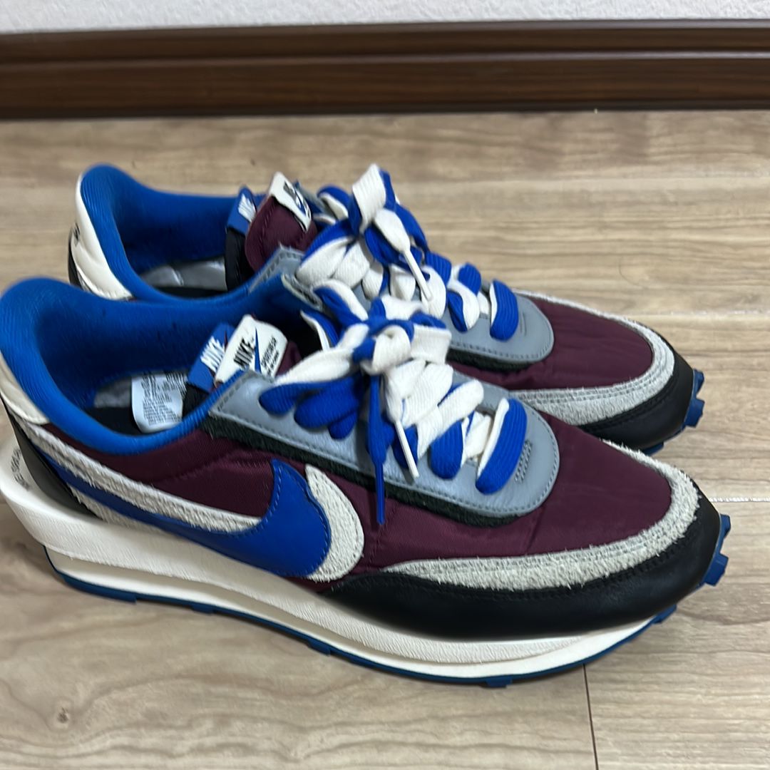 UNDERCOVER × sacai × Nike LD Waffle "Night Maroon/Pale Ivory-Ground Grey-Team Royal"