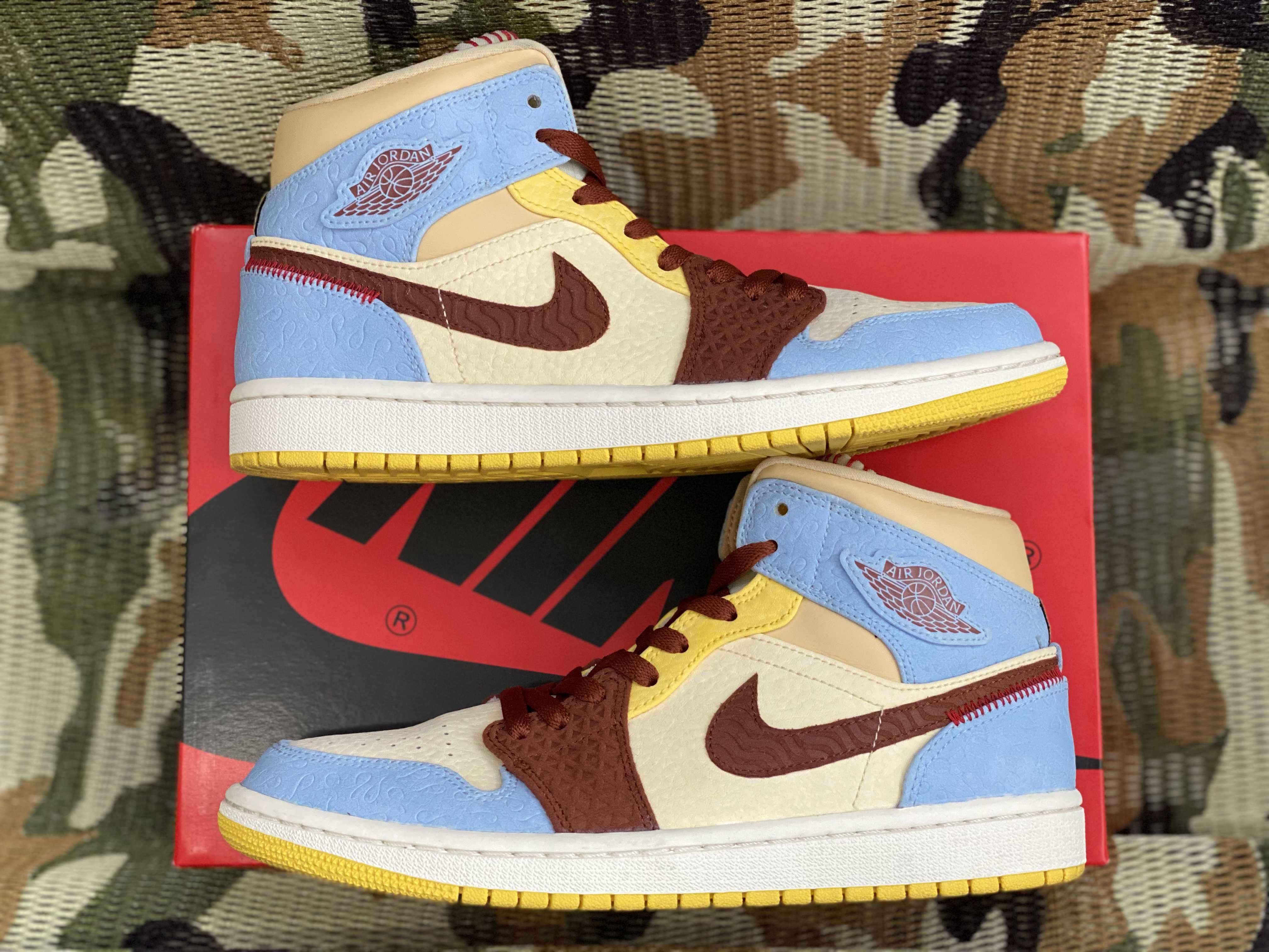 MAISON CHATEAU ROUGE × NIKE AIR JORDAN 1 MID SE "WHITE/LIGHT BLUE"