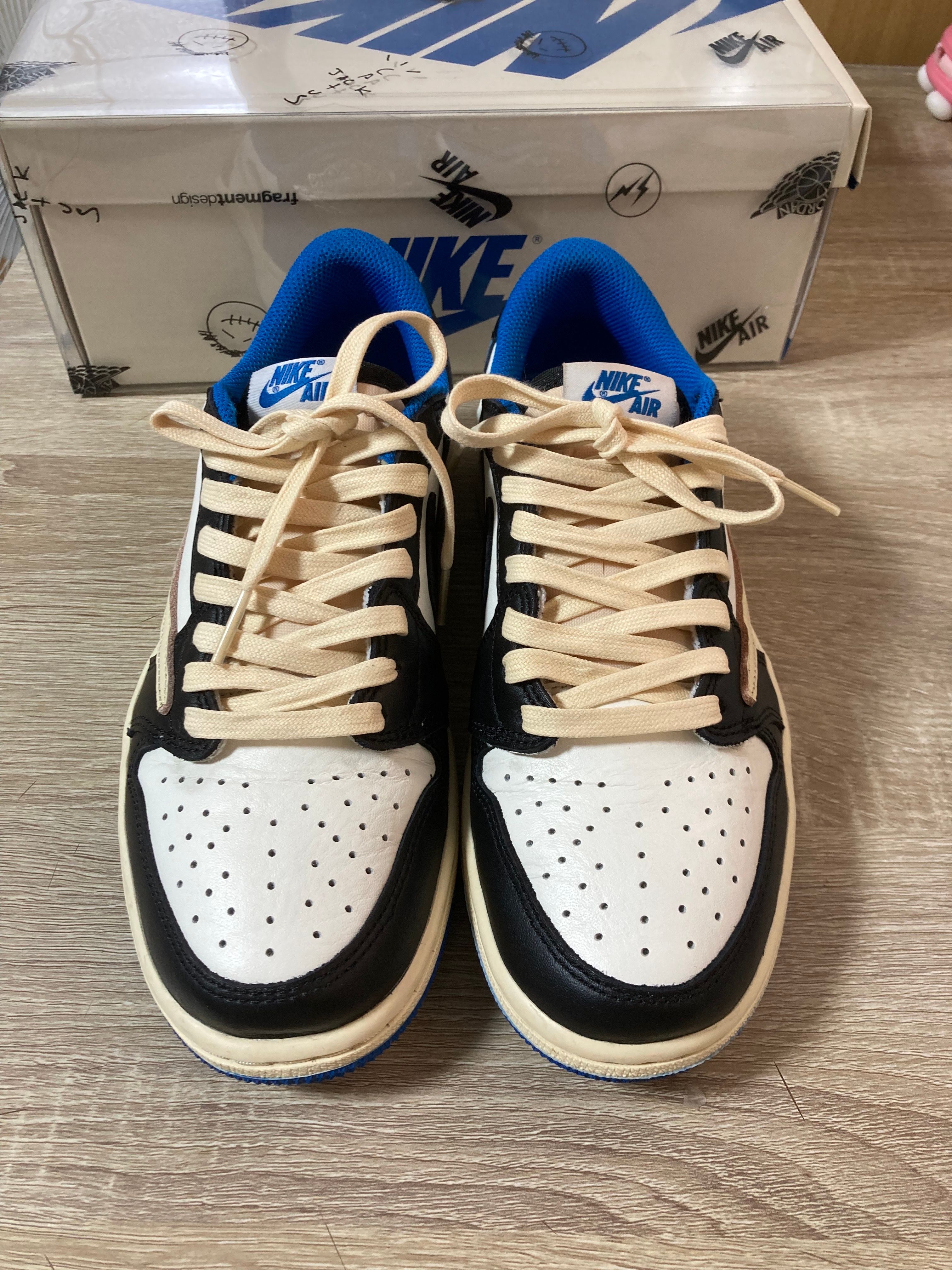 Travis Scott × fragment design × Nike Air Jordan 1 Low OG SP "Military Blue"