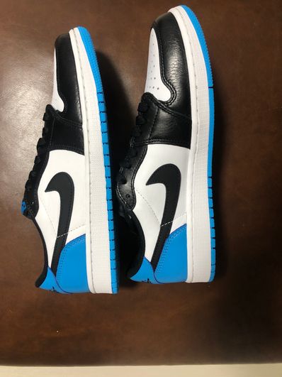 Nike Air Jordan 1 Low OG "Black and Dark Powder Blue/UNC"