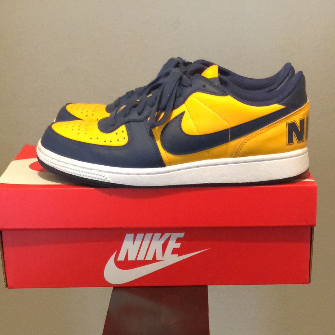 Nike Terminator Low "University Gold and Navy/Michigan"