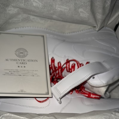 Supreme × Nike Air Force 1 Mid "White" FW24