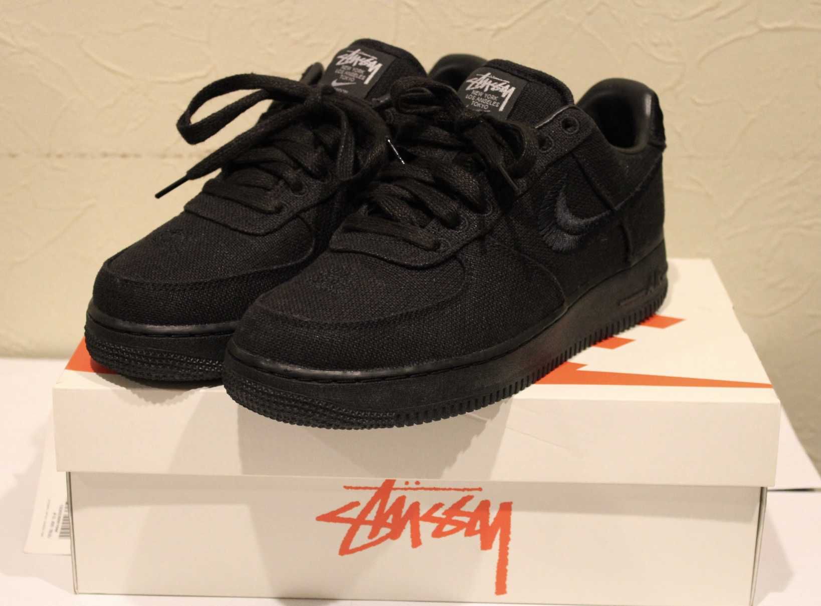 Stussy × Nike Air Force 1 Low "Triple Black"