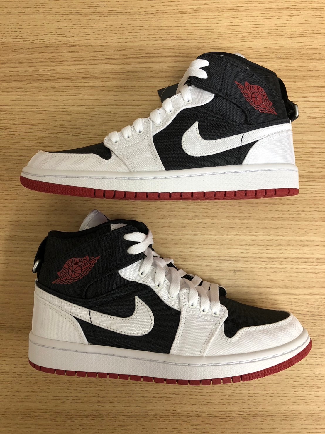 Nike Women's Air Jordan 1 Mid SE Utility "Canvas White Black Gym Red"