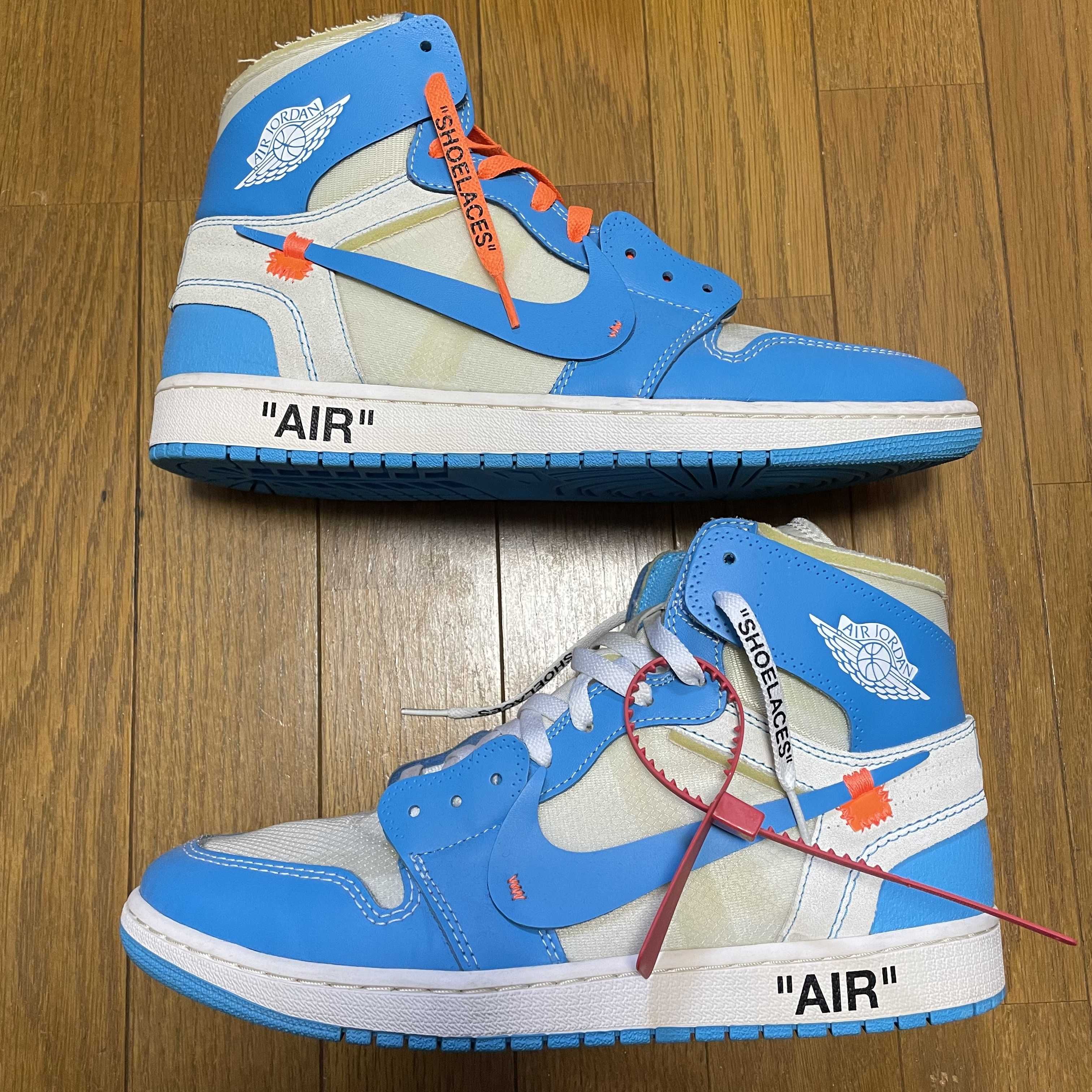 Off-White × Nike Air Jordan 1 High UNC "White/Dark Powder Blue"