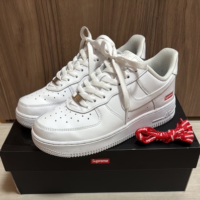【27cm中古】Supreme✕ナイキ エアフォース1 ロー ホワイト Supreme × Nike Air Force 1 Low