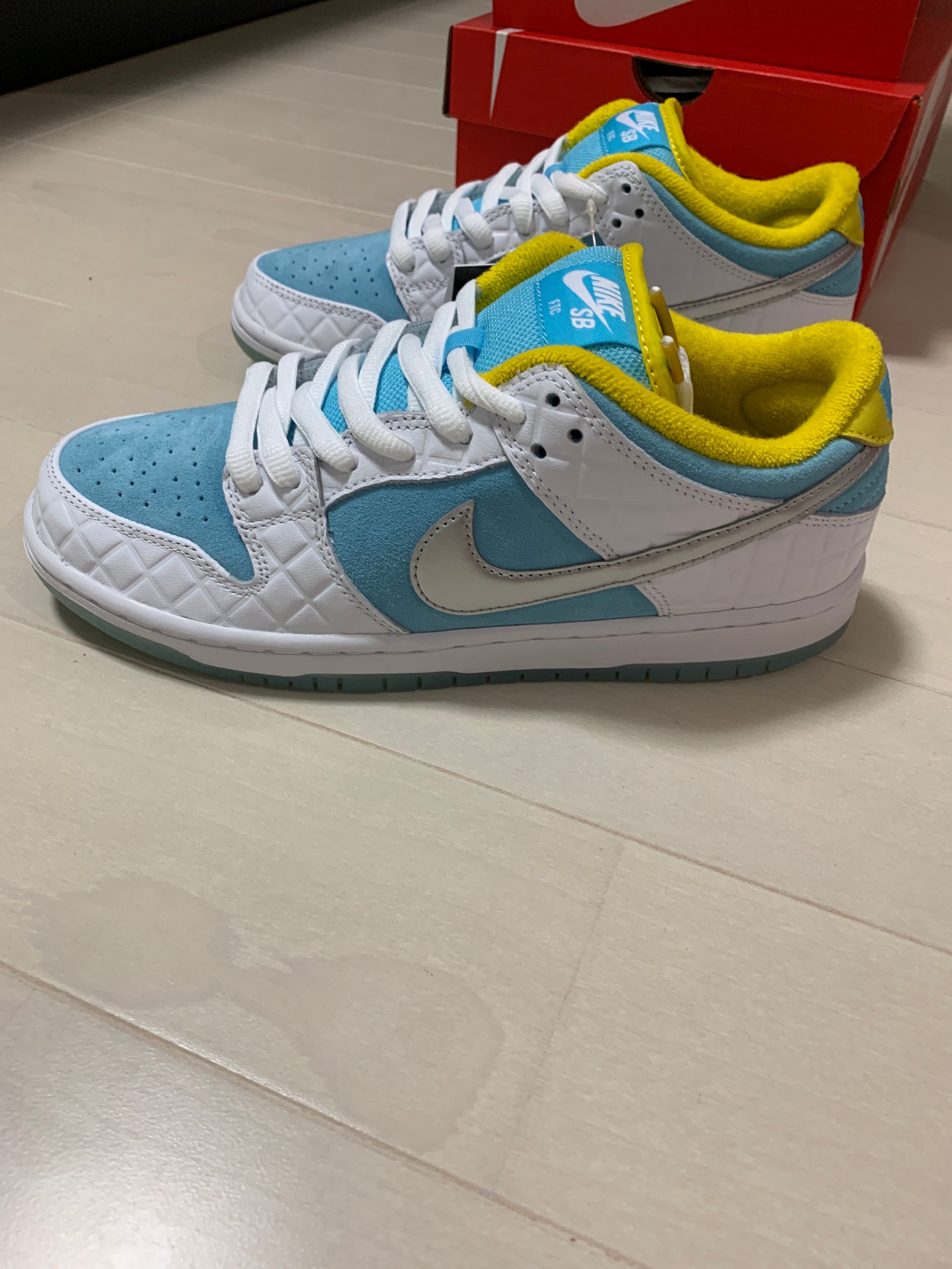 FTC × Nike SB Dunk Low "White/Blue"