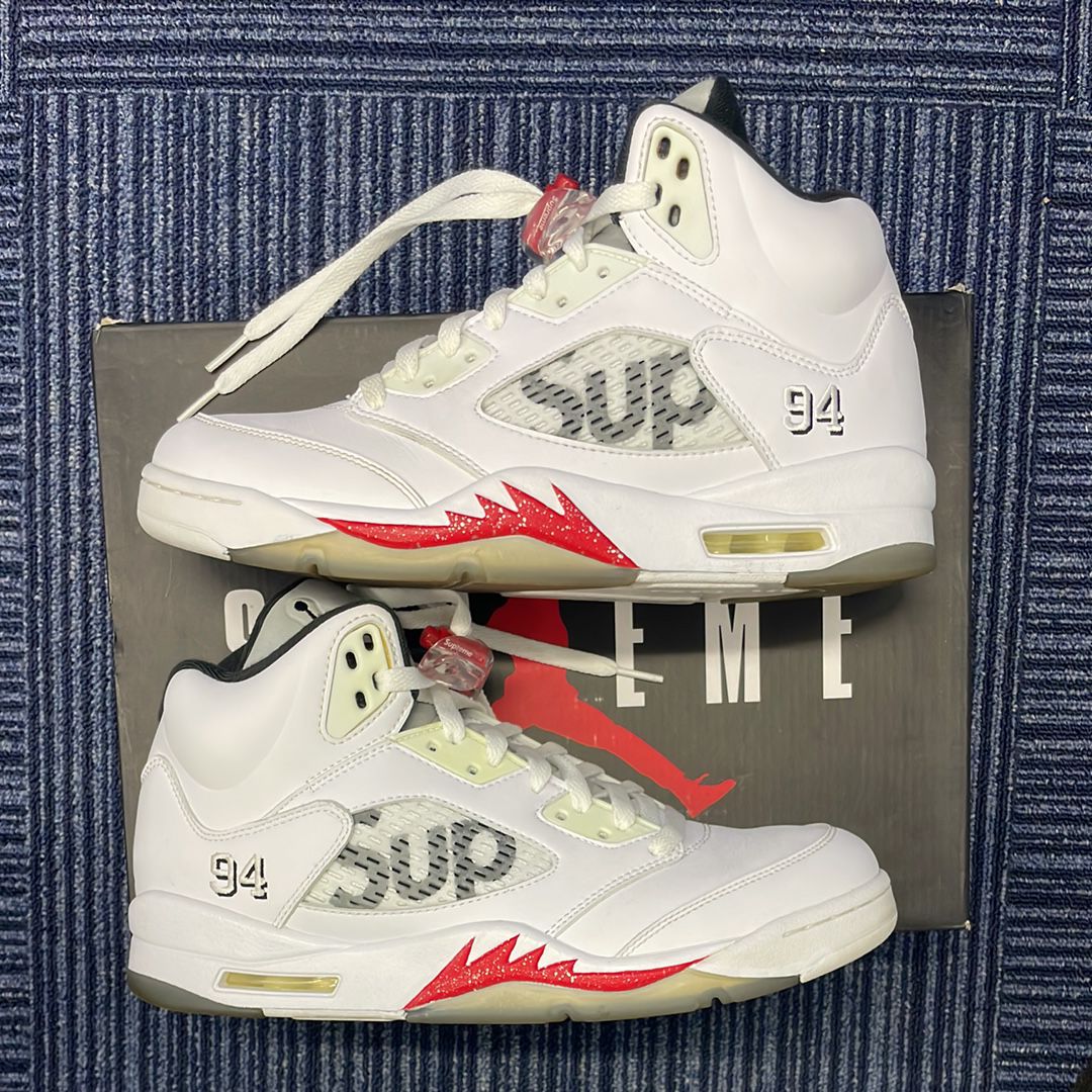 Supreme × Nike Air Jordan 5 Retro "White"