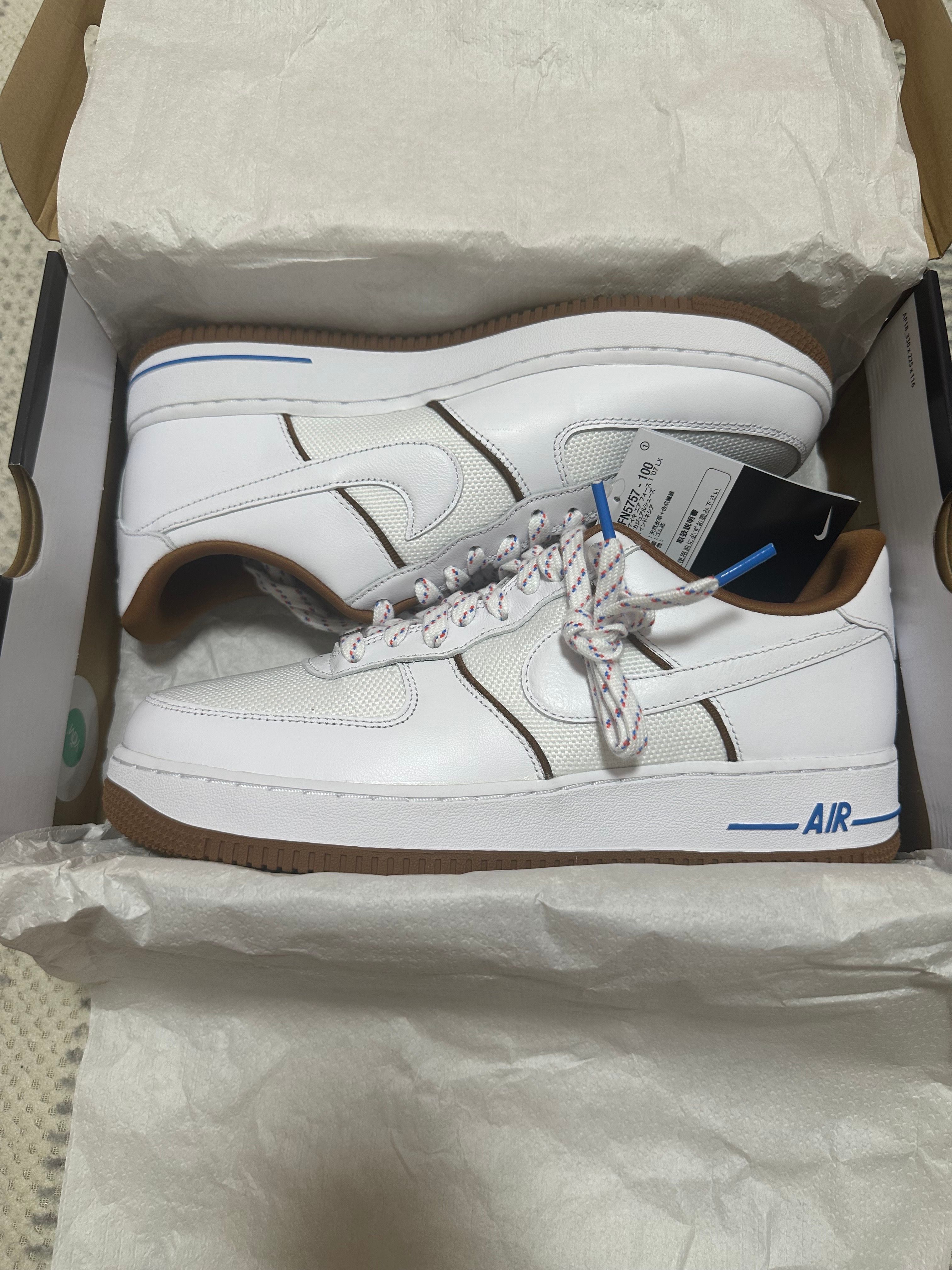 Nike Air Force 1 Low "White/Light British Tan/Photo Blue"