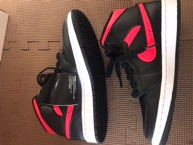 NIKE Women's AIR JORDAN 1 MID "BLACK/SIREN RED/WHITE"