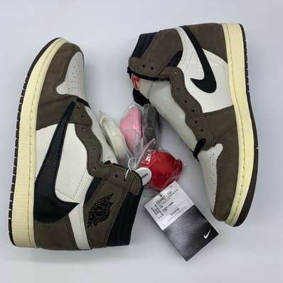 Travis Scott × Nike Air Jordan 1 Retro High OG TS SP "Sail/Dark Mocha"