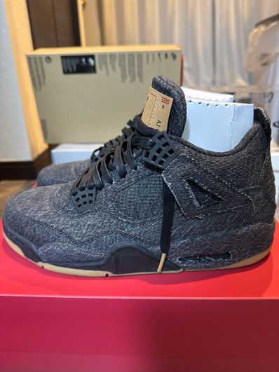 Nike × Levi's Air Jordan 4 "Black Denim" (Tag: LEVIS®)