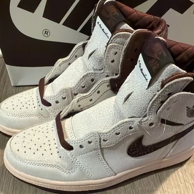 A Ma Maniere × Nike Air Jordan 1 Retro High OG "Sail and Burgundy"