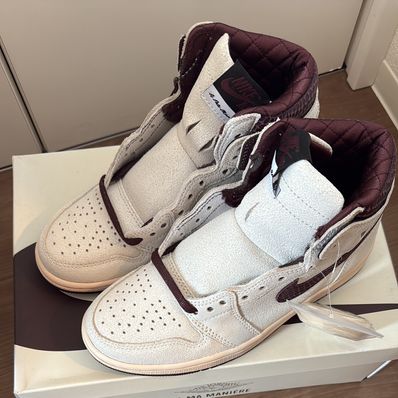 A Ma Maniere × Nike Air Jordan 1 Retro High OG "Sail and Burgundy"