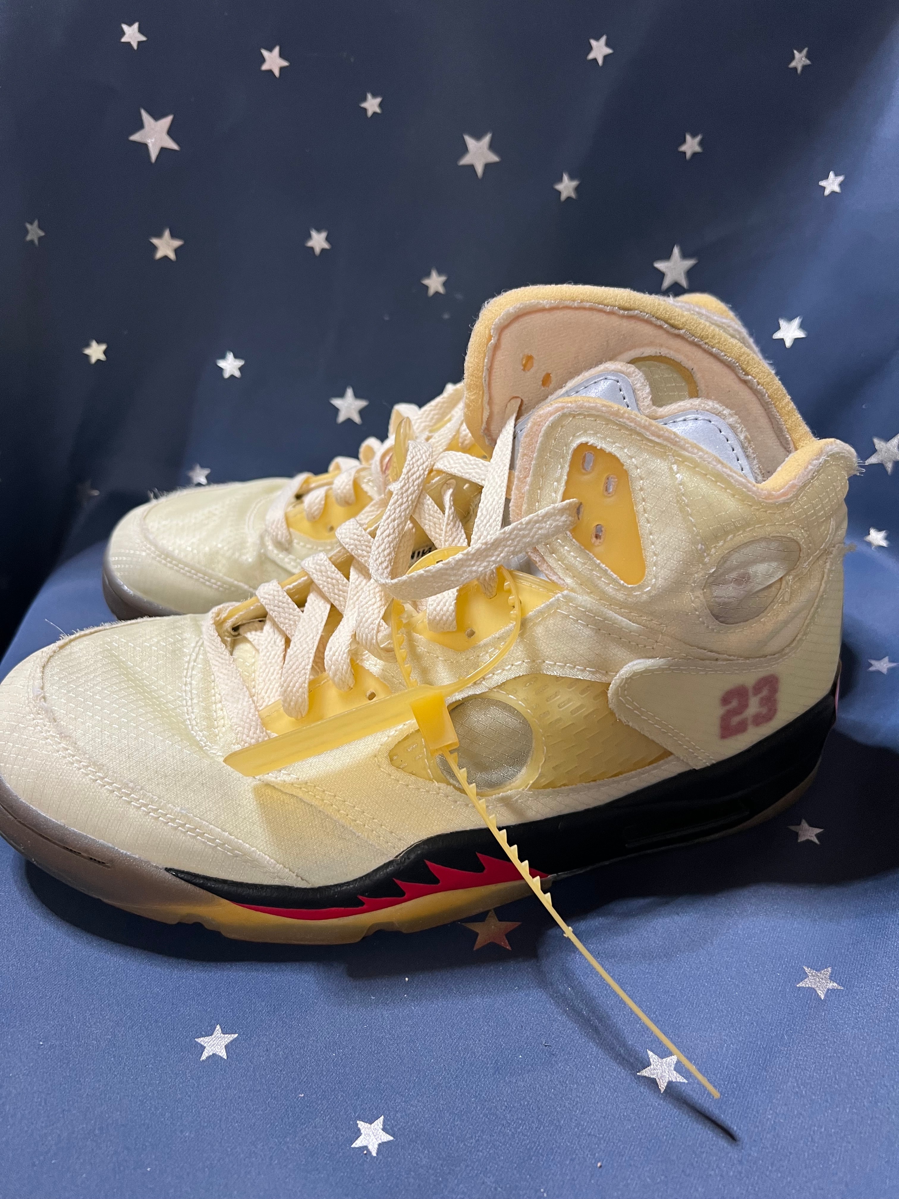 Off-White × Nike Air Jordan 5 "Sail"  