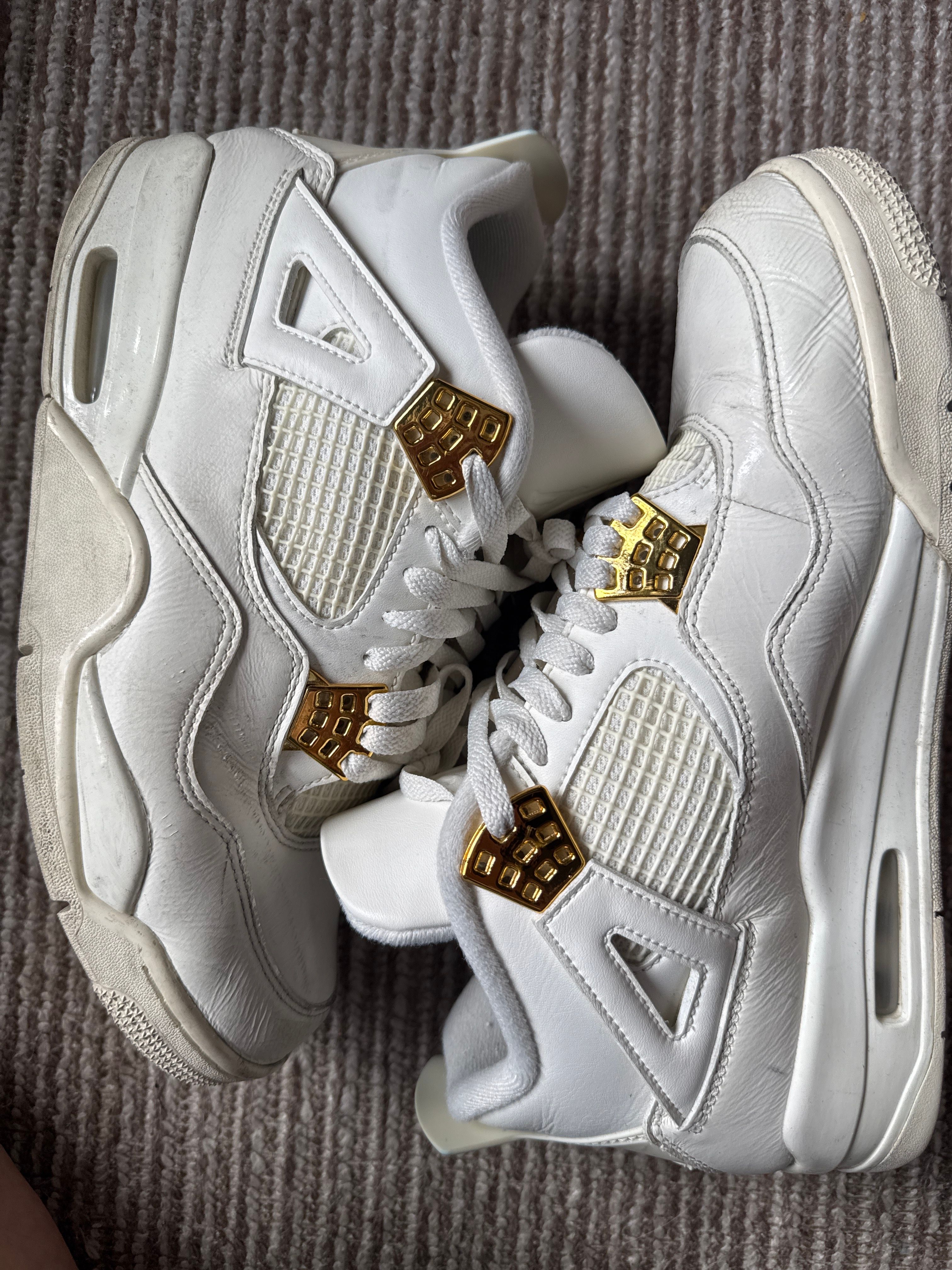 Nike Women's Air Jordan 4 Retro "White & Gold"