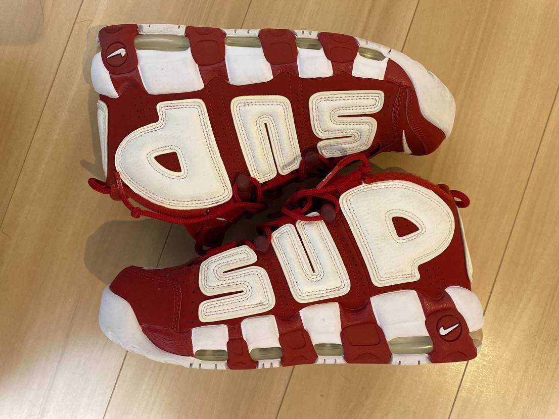 Supreme × Nike Air More Uptempo "White/Red"