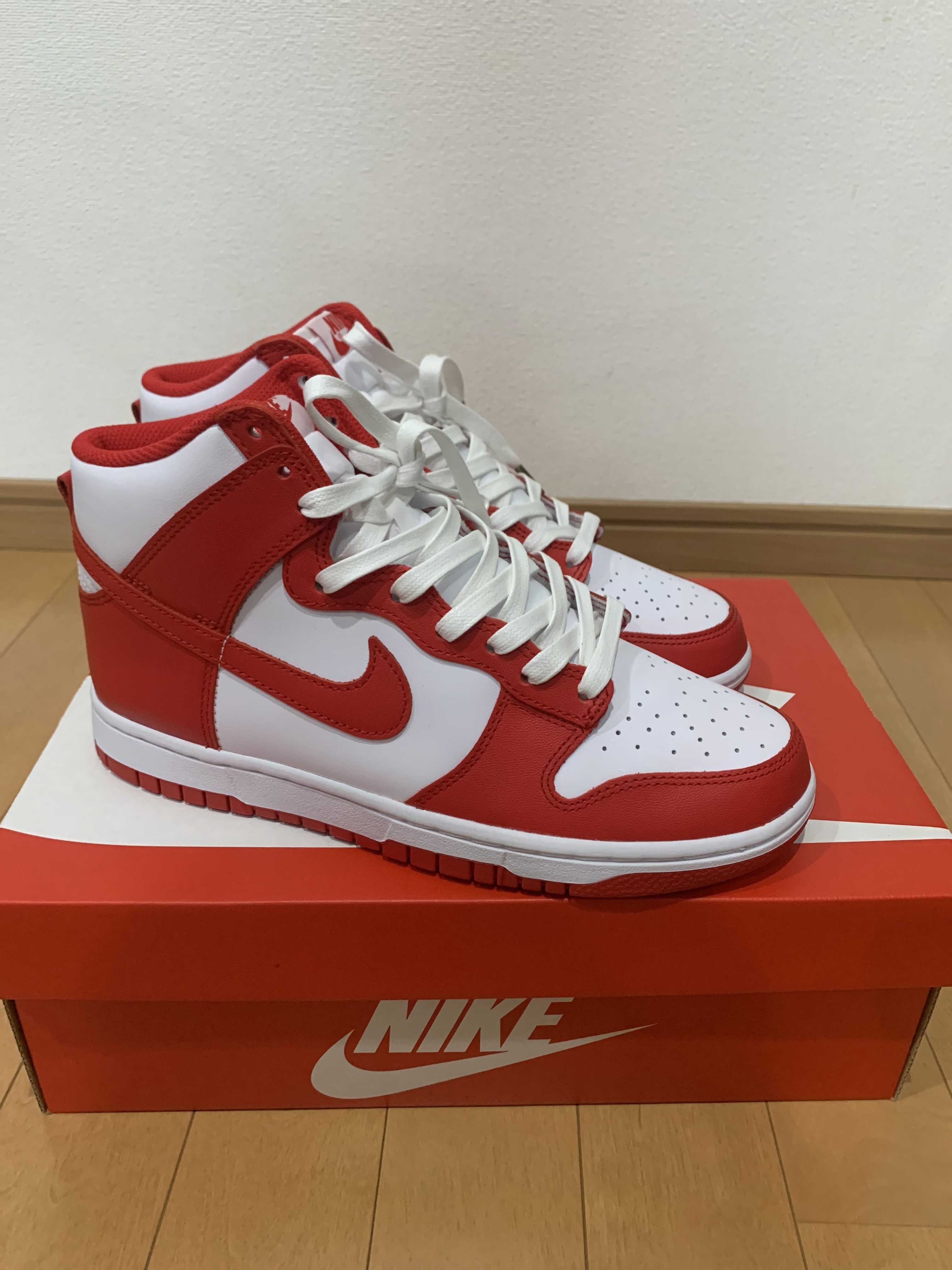 Nike Dunk High "Championship White and Red"