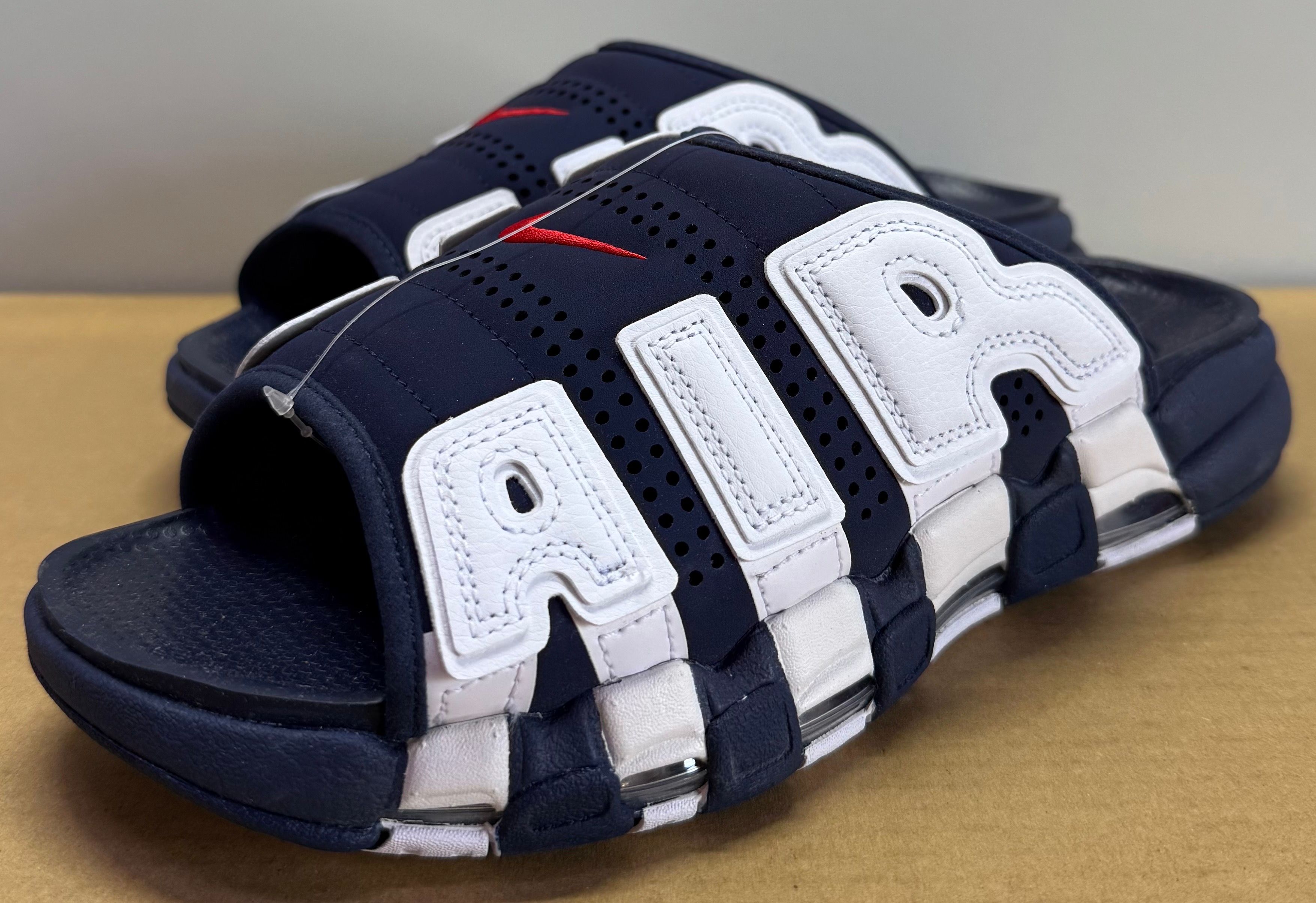 Nike Air More Uptempo Slide "Olympic" (2024) (FQ8700-400/FQ8699-400)