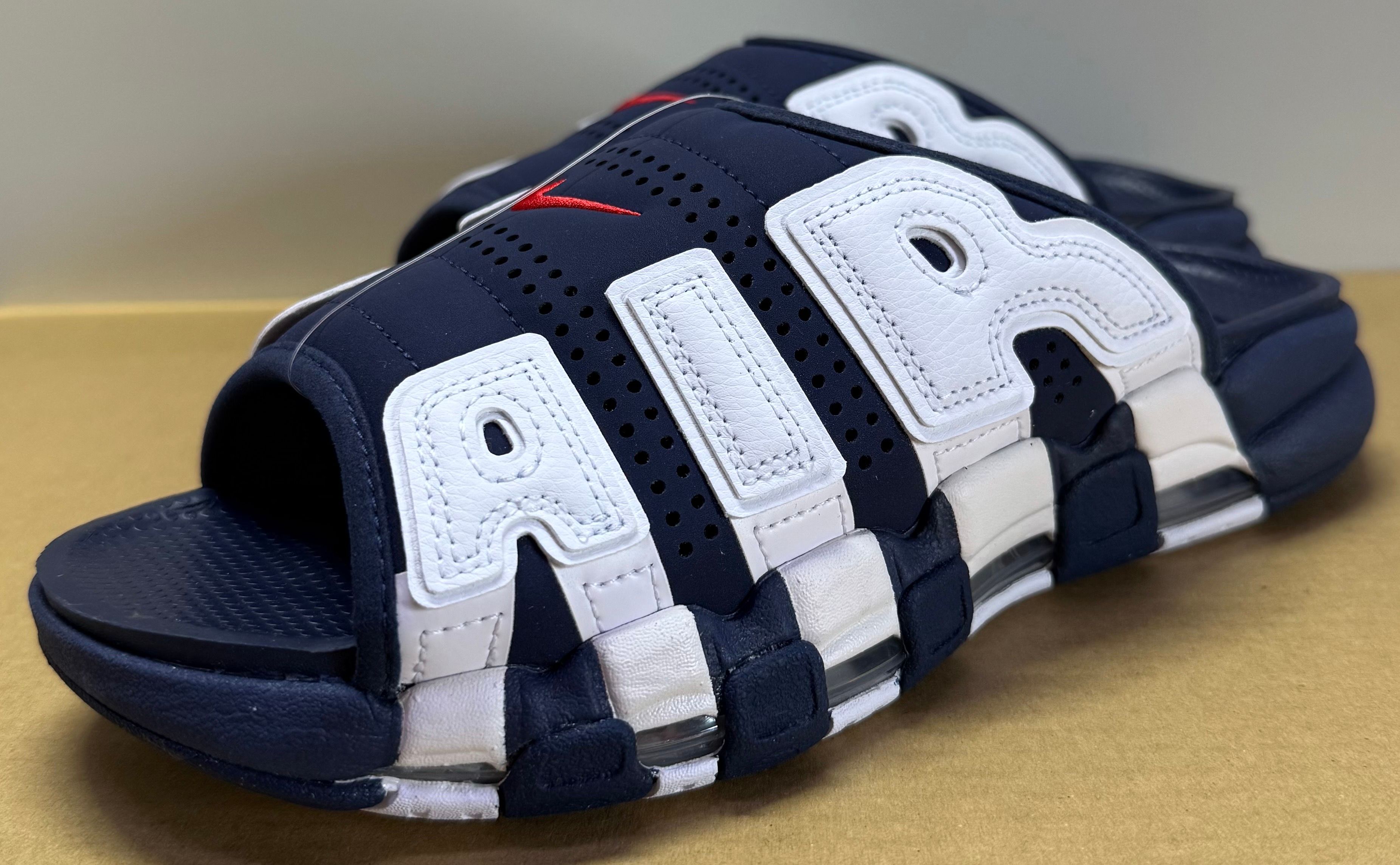 Nike Air More Uptempo Slide "Olympic" (2024) (FQ8700-400/FQ8699-400)