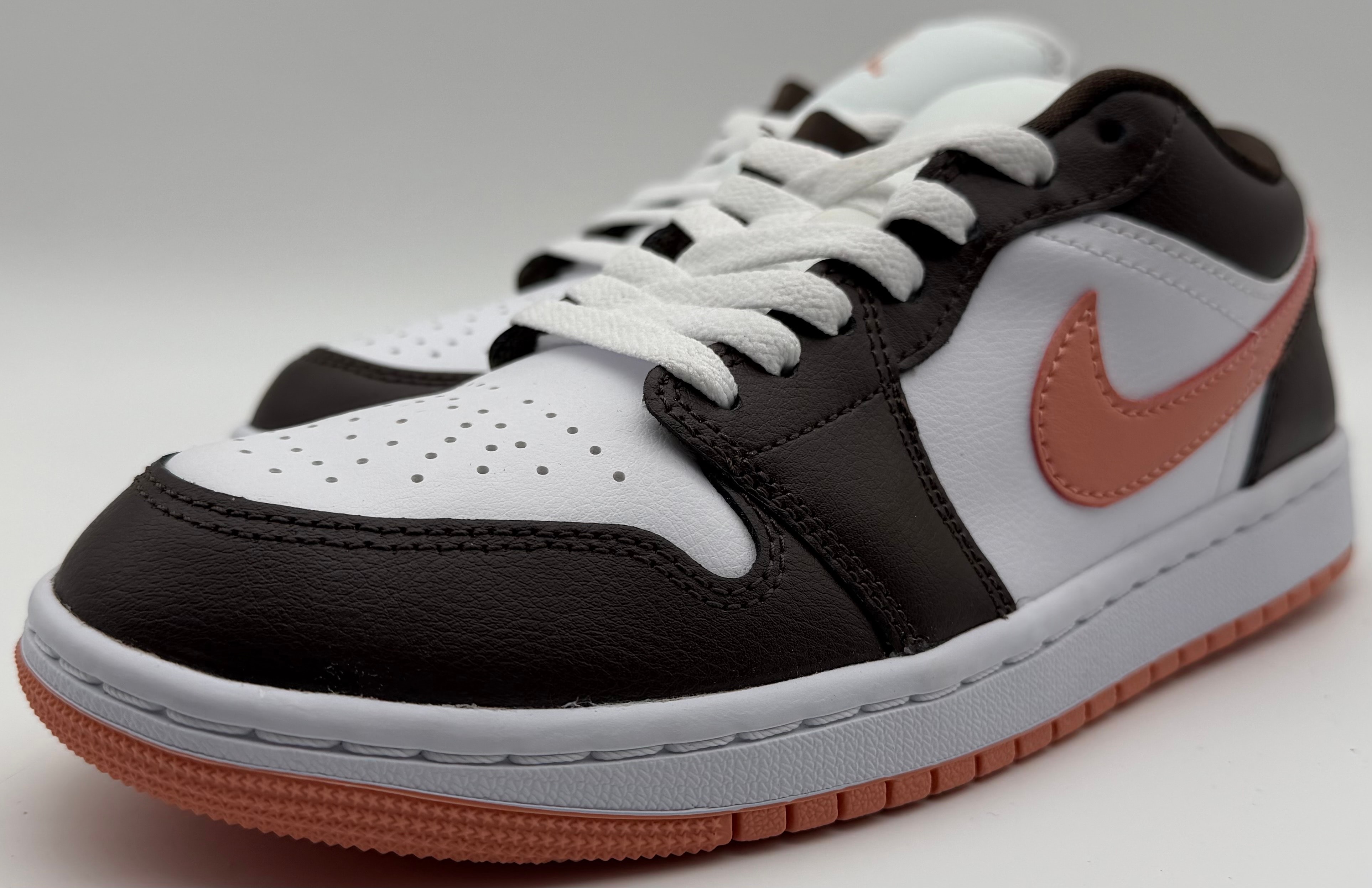 Nike Women's Air Jordan 1 Low "Dark Brown/White/Pink"