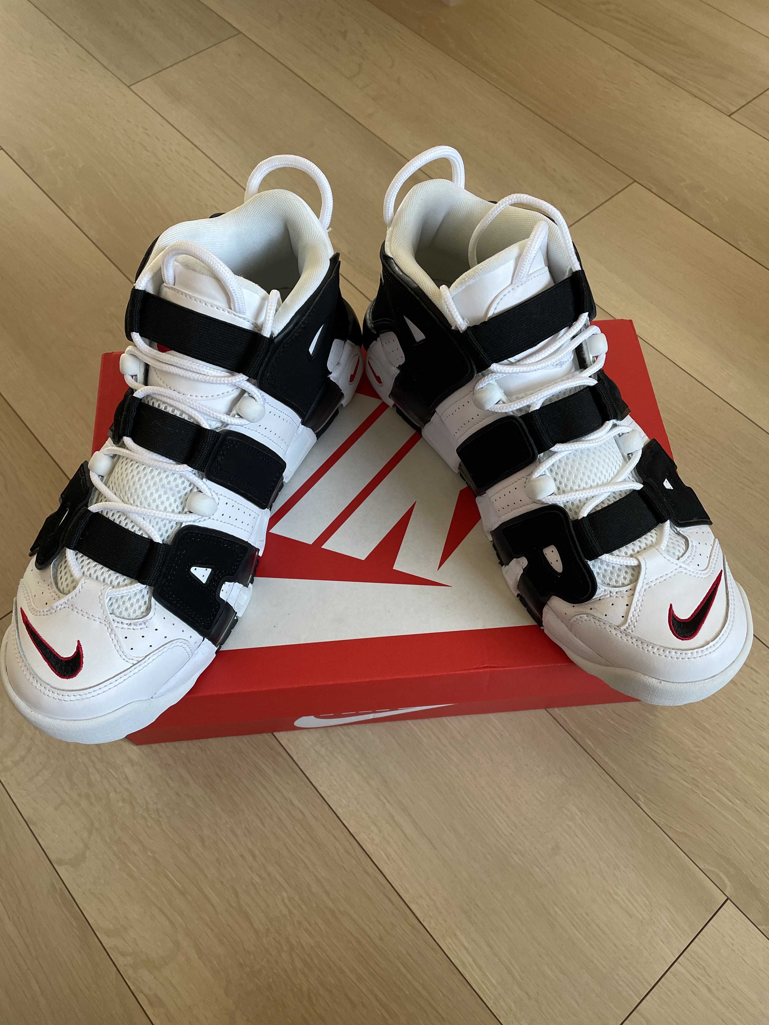NIKE AIR MORE UPTEMPO "WHITE/BLACK/UNIVERSITY RED"(2020)