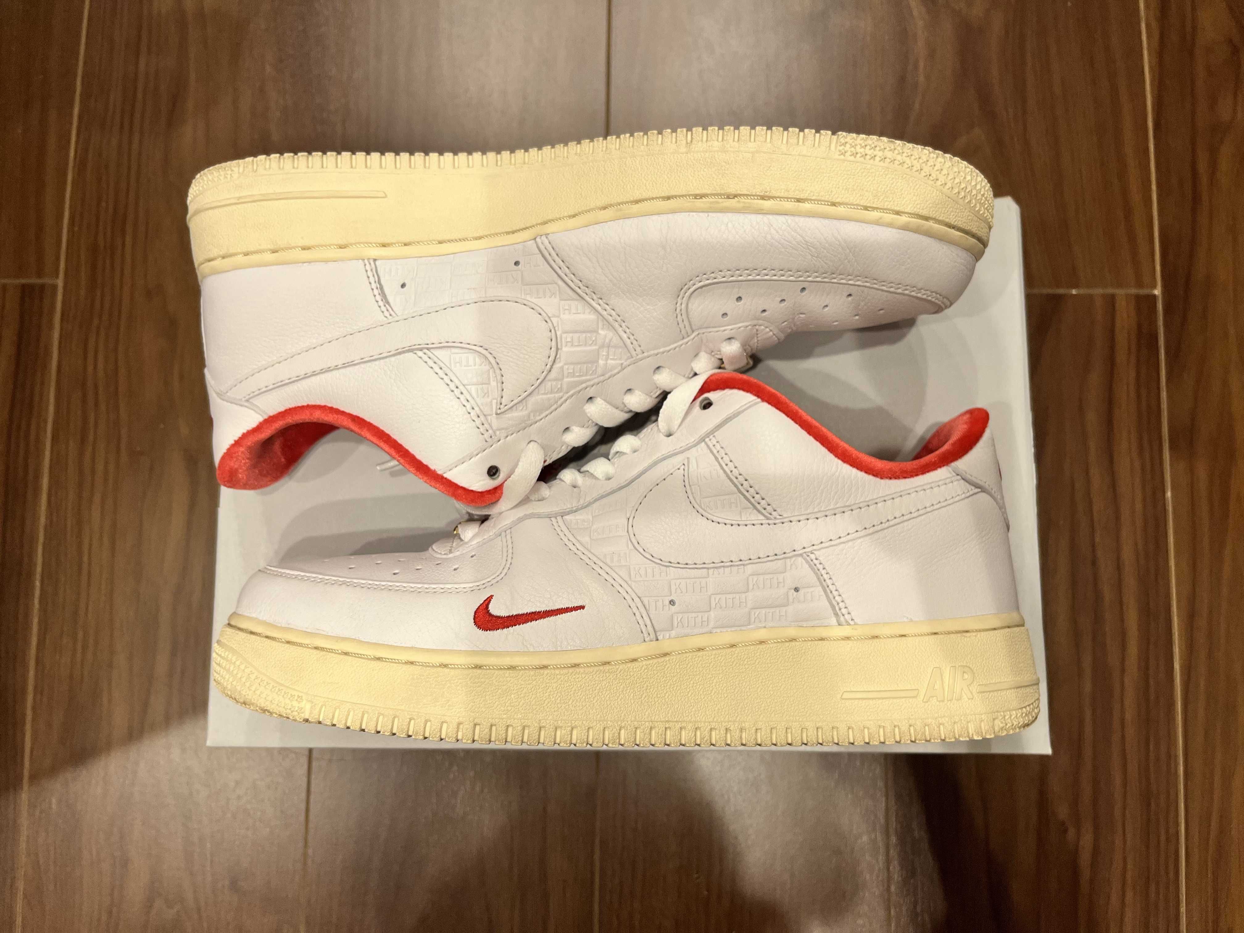 KITH × Nike Air Force 1 Low "White/Red"