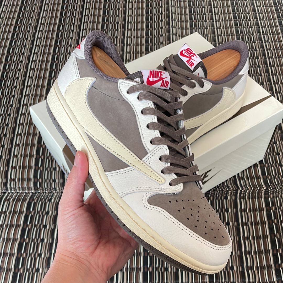 Travis Scott × Nike Air Jordan 1 Low OG SP "Reverse Mocha/Sail and Ridgerock"
