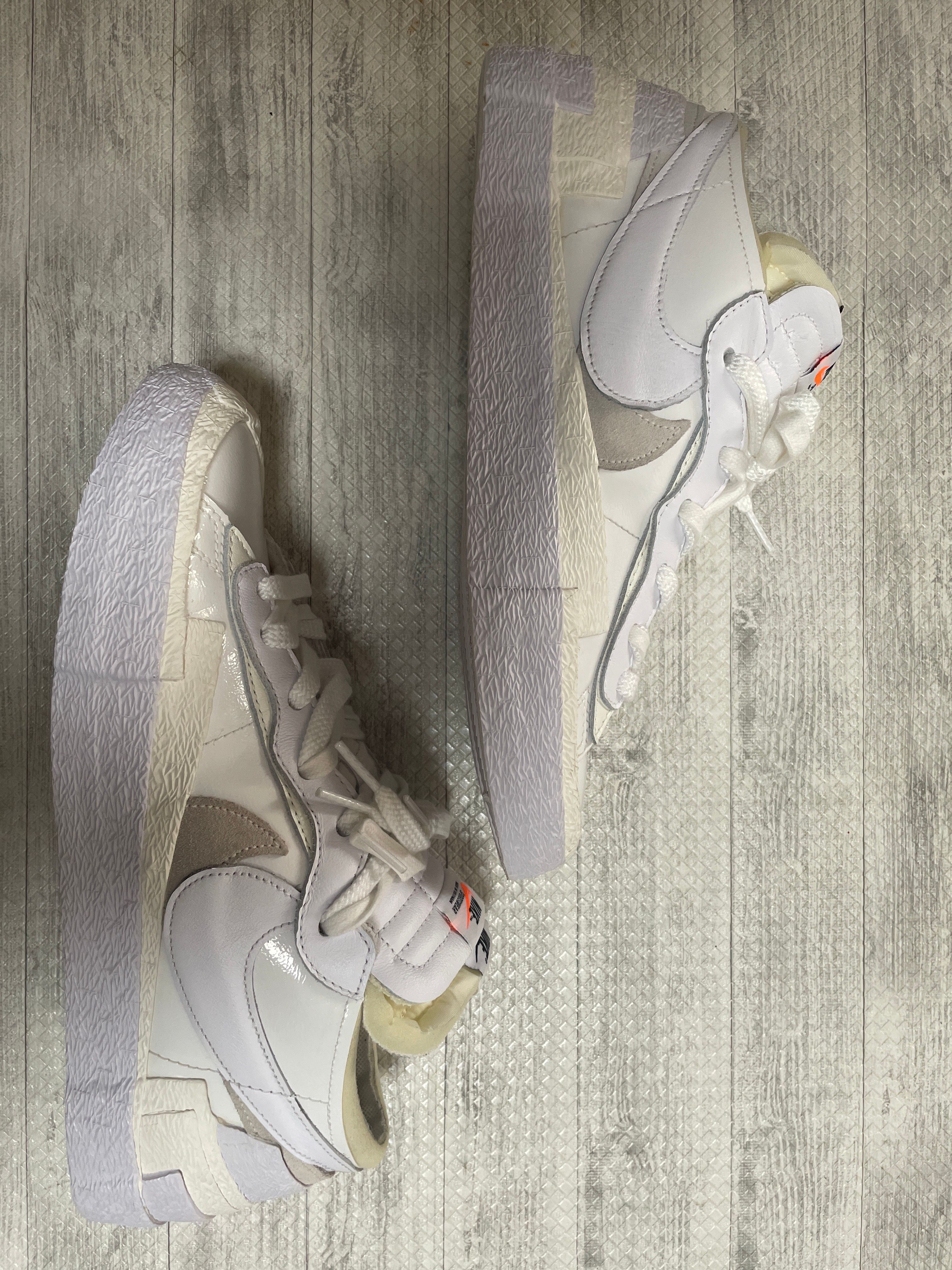 sacai × Nike Blazer Low "White Patent Leather"