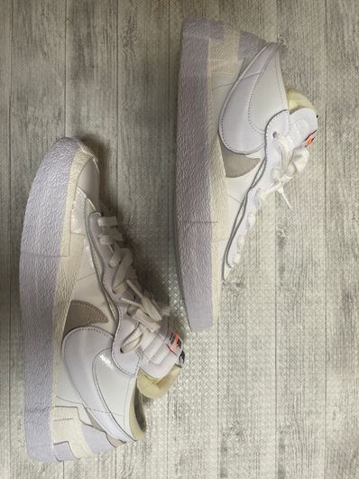 sacai × Nike Blazer Low "White Patent Leather"