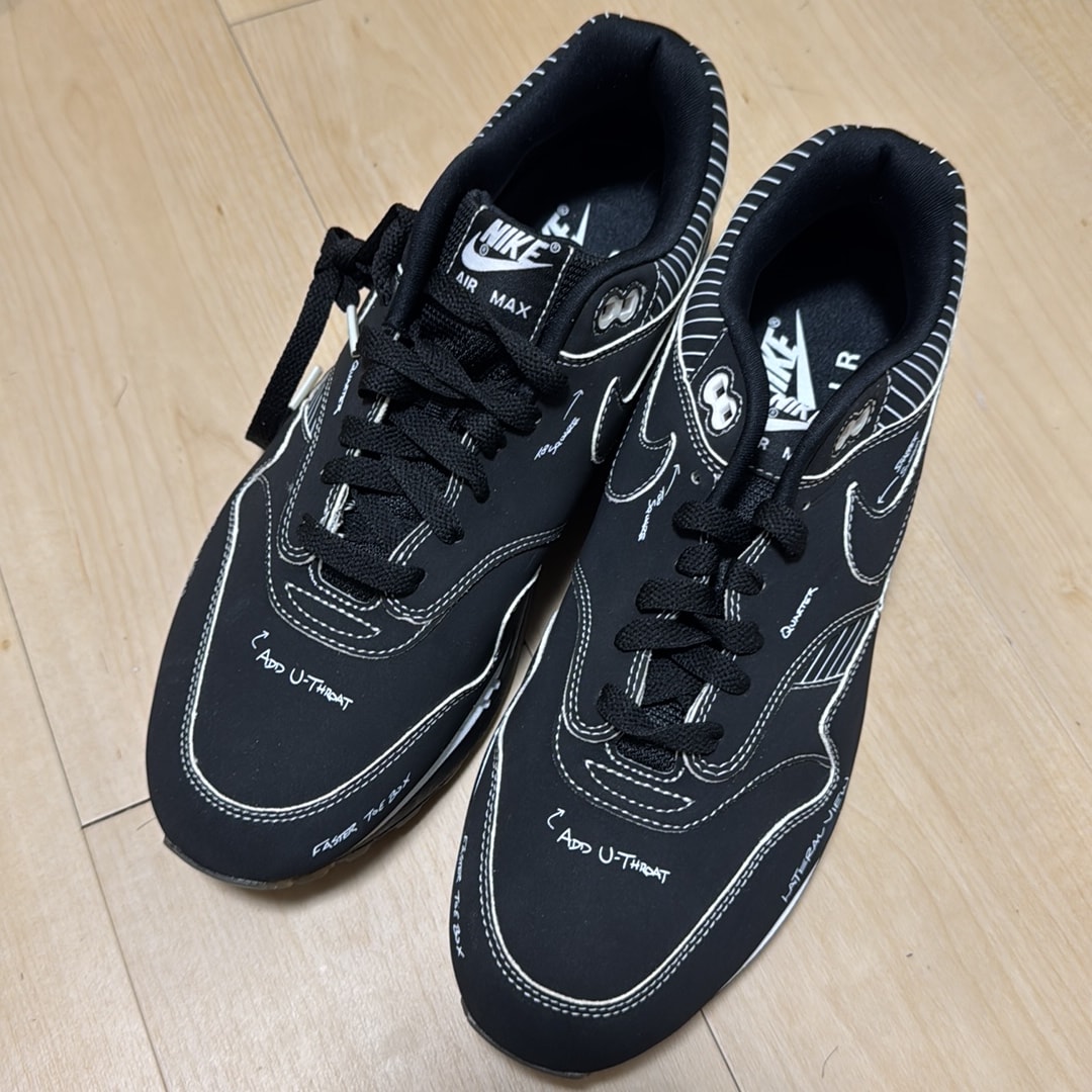 NIKE AIR MAX 1 TINKER SCHEMATIC BLACK