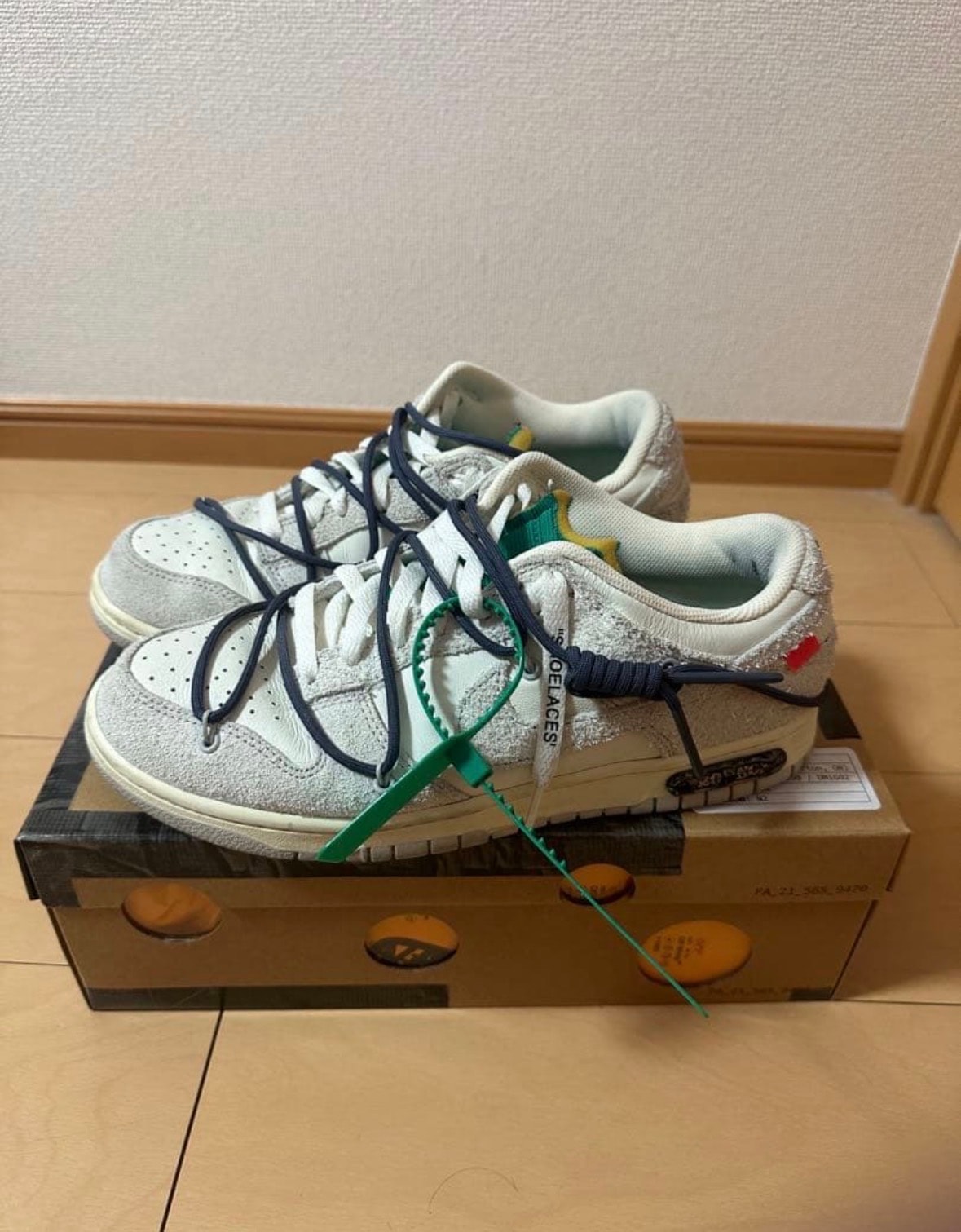 オフホワイト × ナイキ ダンク ロー "セイル/ニュートラルグレー/グリッドアイアン"