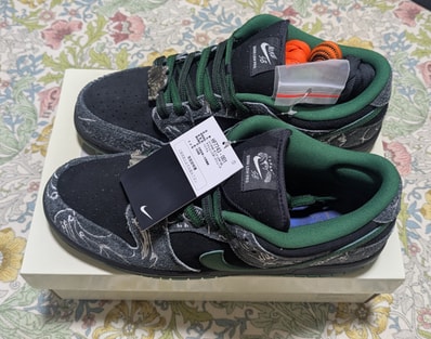 There Skateboards × Nike SB Dunk Low Pro "Anthracite and Gorge Green"