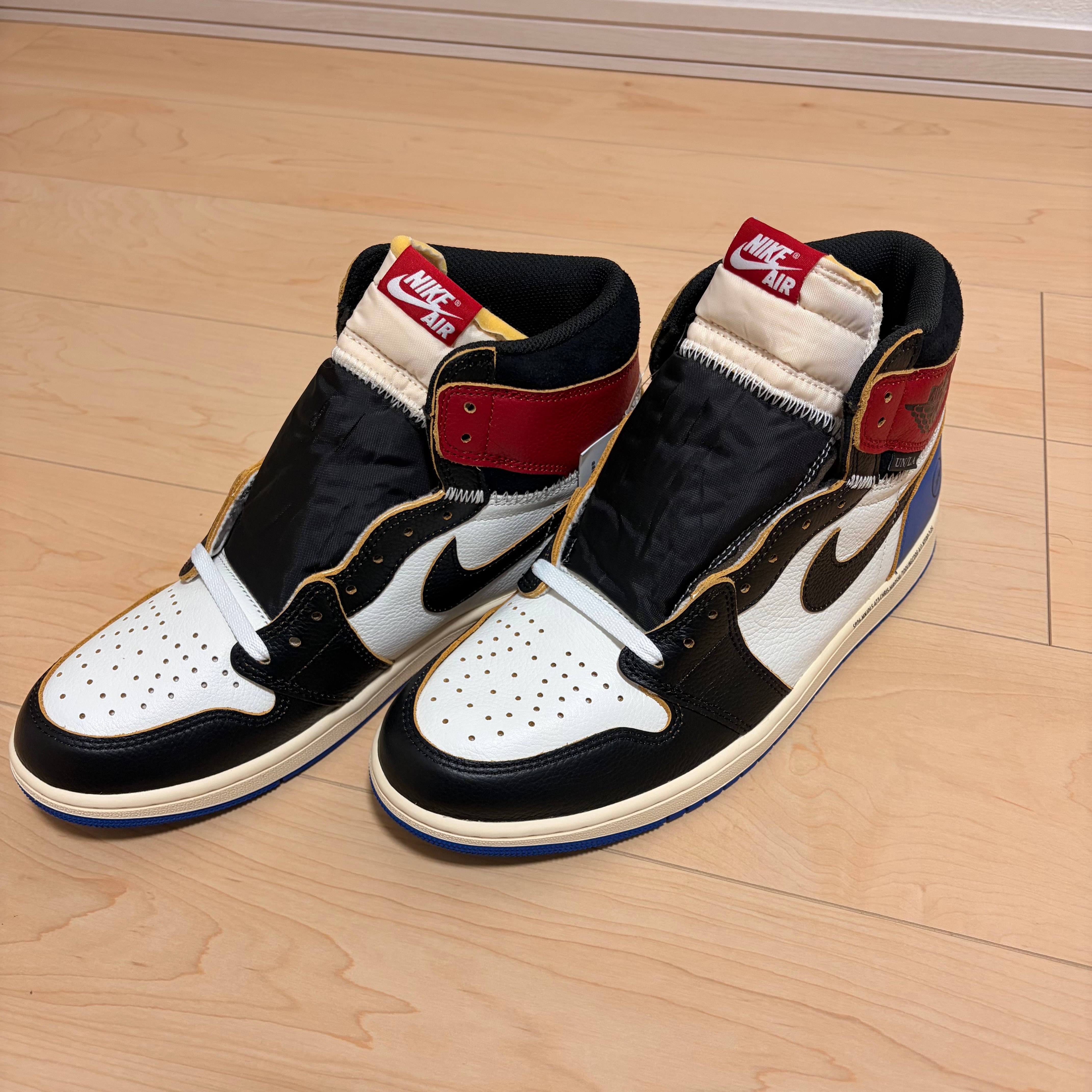 fragment design × UNION × Nike Air Jordan 1 High OG "Black/Varsity Red"