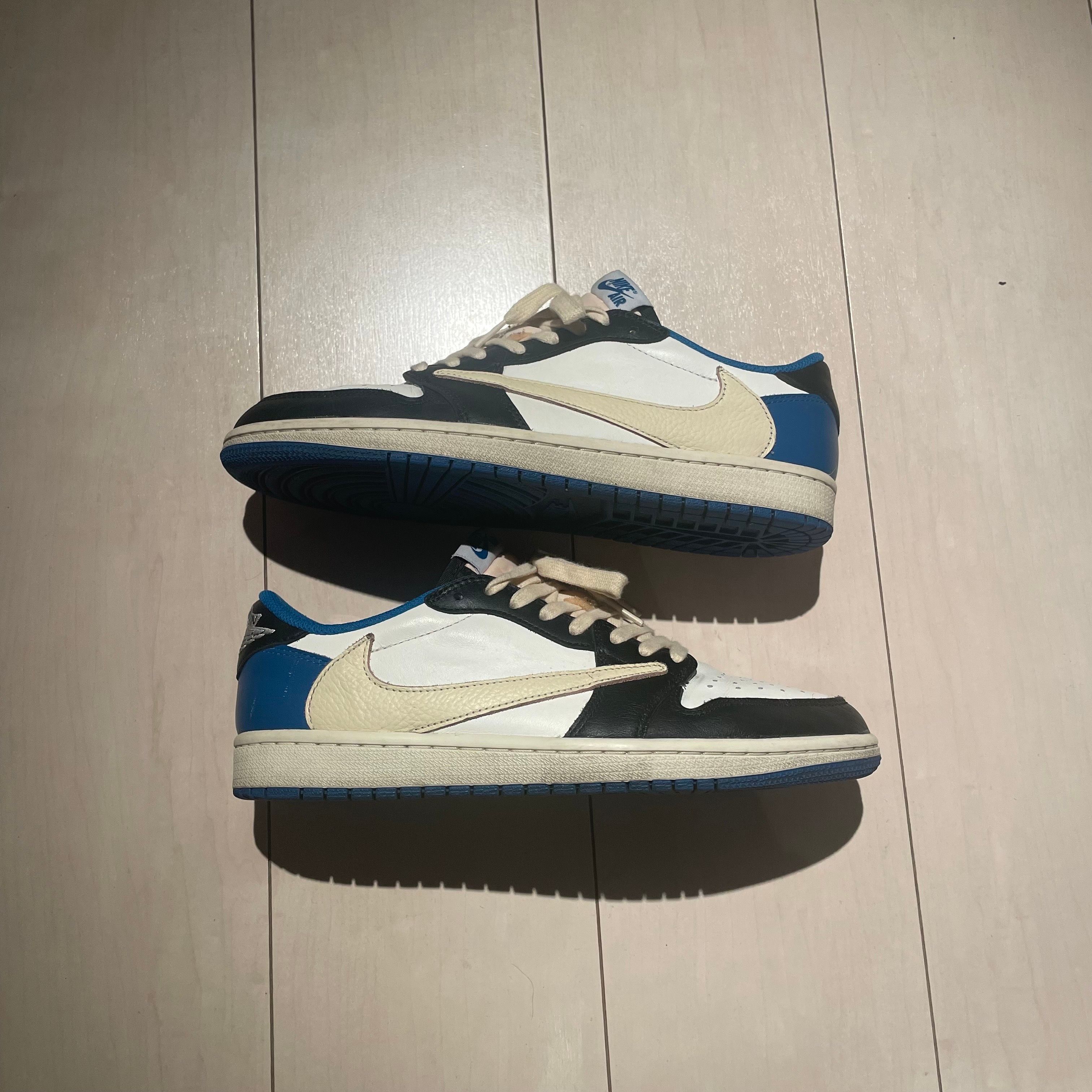 Travis Scott × fragment design × Nike Air Jordan 1 Low OG SP "Military Blue"