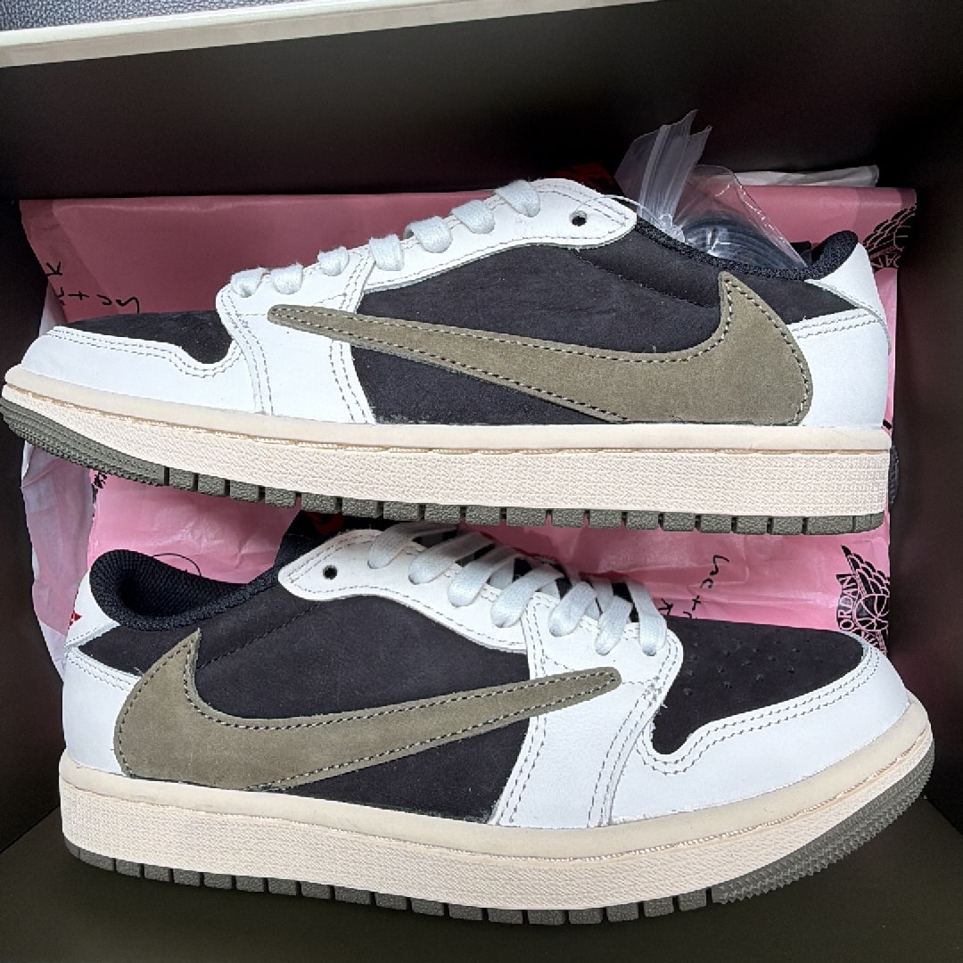 Travis Scott × Nike Women's Air Jordan 1 Low OG "Medium Olive"