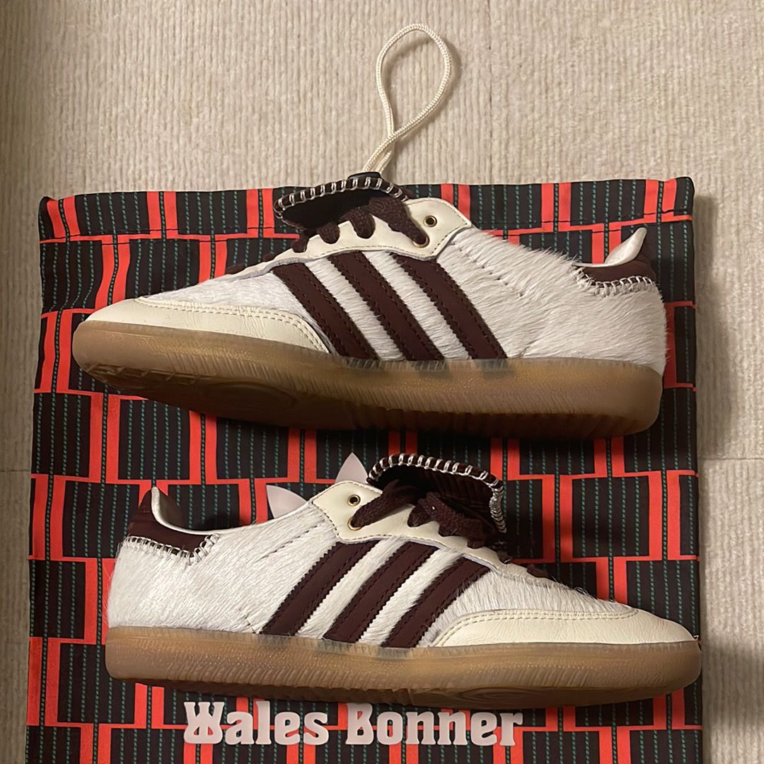 Wales Bonner × adidas Samba Pony Tonal Low "Cream White/Mystery Brown"