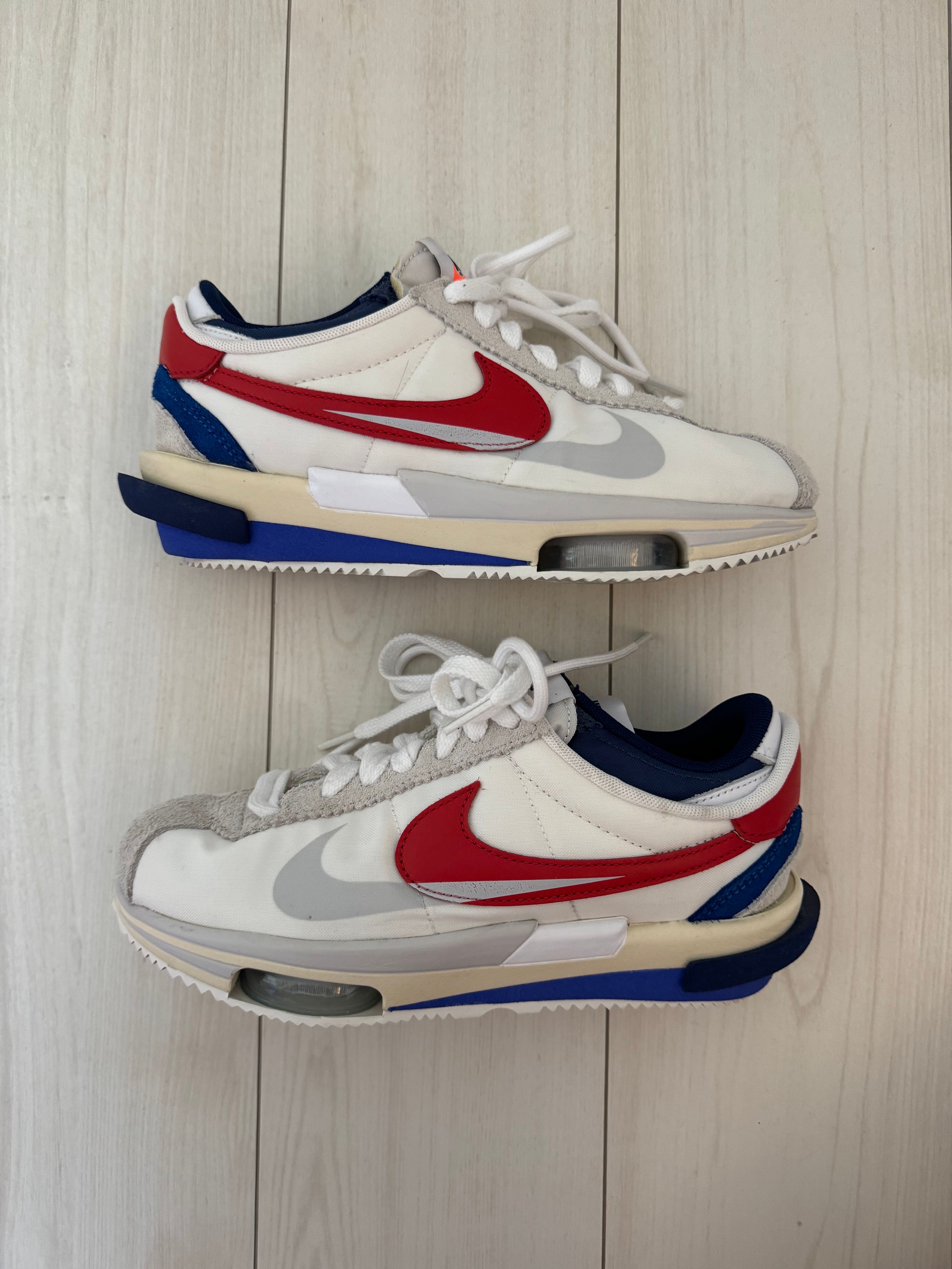 sacai × Nike Zoom Cortez "White and University Red"