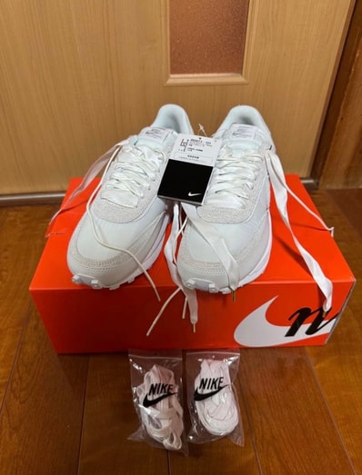 sacai × Nike LDV Waffle "Triple White"