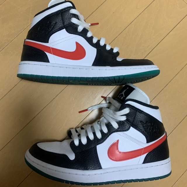 Nike Women's Air Jordan 1 Mid "White/Red/Yellow"