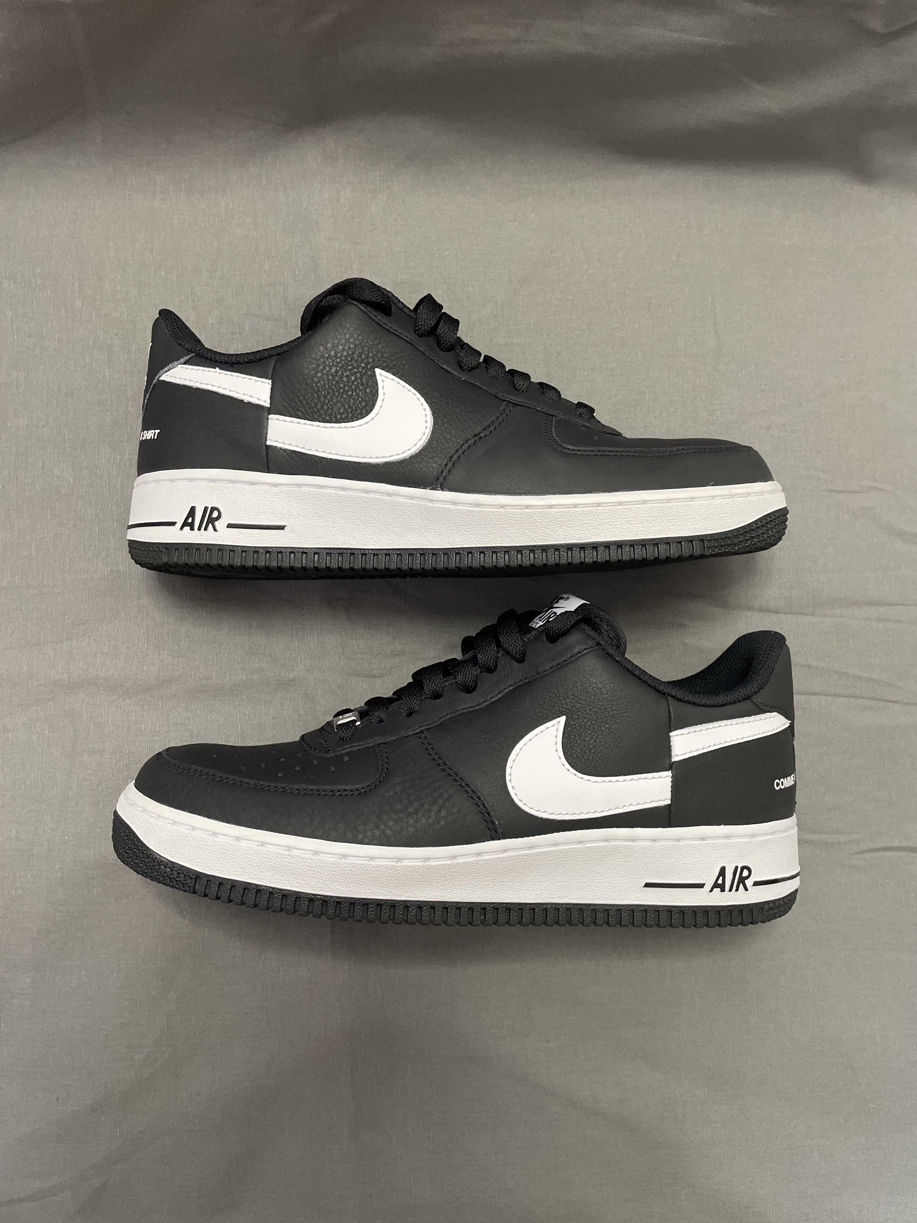 Supreme × COMME des GARCONS SHIRT × Nike Air Force 1 Low "Black/White" (2018)
