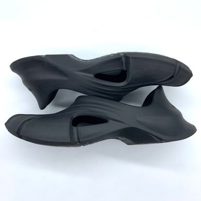 BALENCIAGA Mold Closed Rubber Sandals "Black"