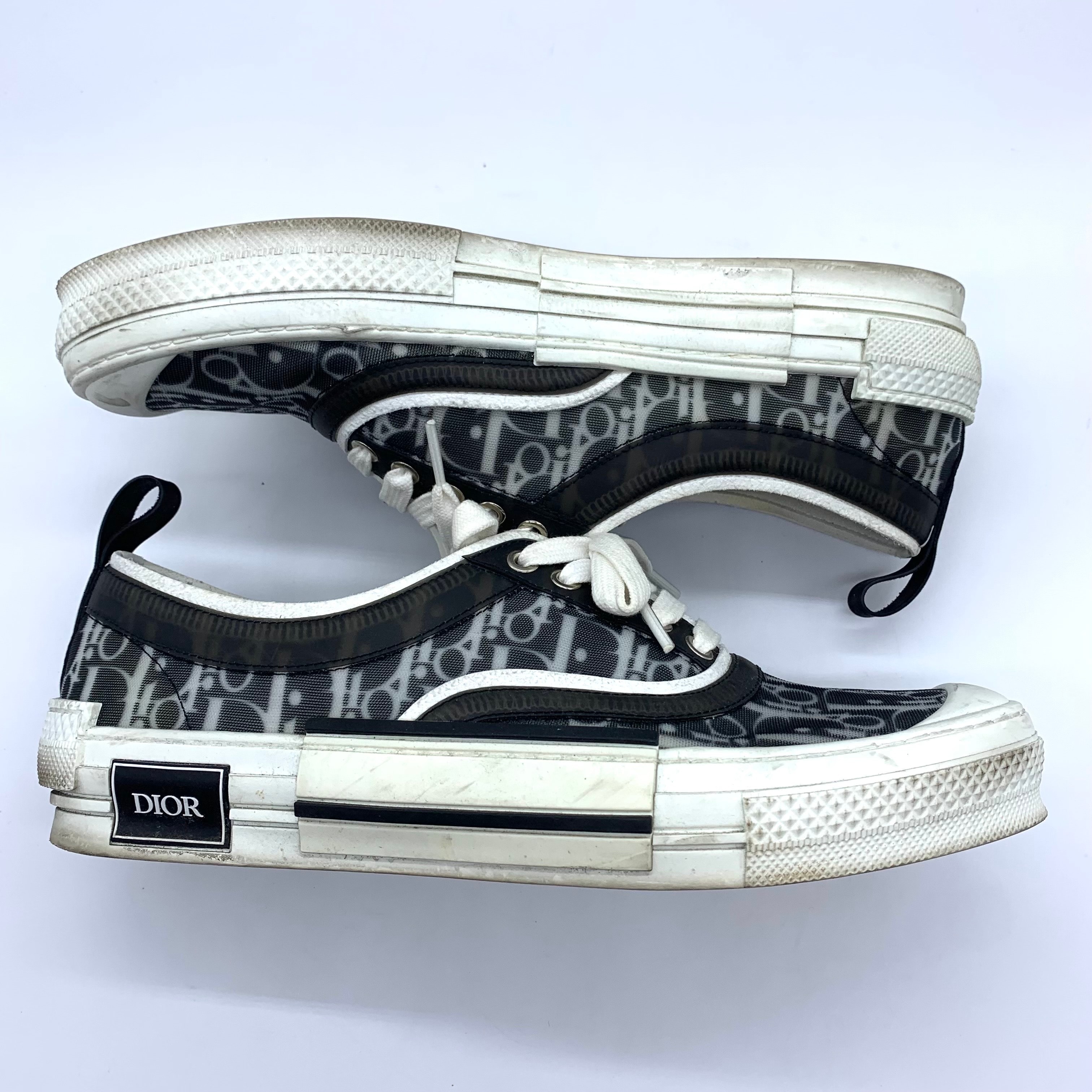 Dior B23 Low Top Sneaker Dior Oblique Canvas "Black"