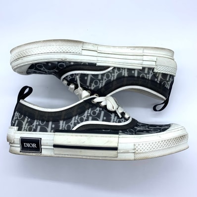 Dior B23 Low Top Sneaker Dior Oblique Canvas "Black"