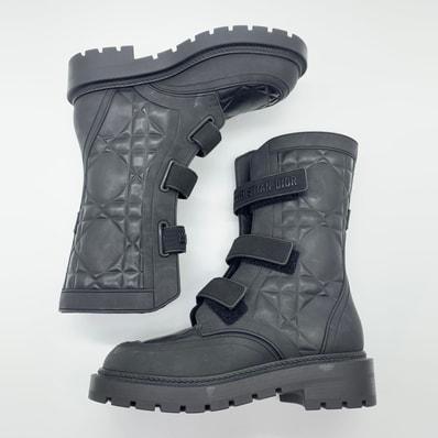 Dior Women's Evolution Macro Cannage Strap Ankle Boots "Black"